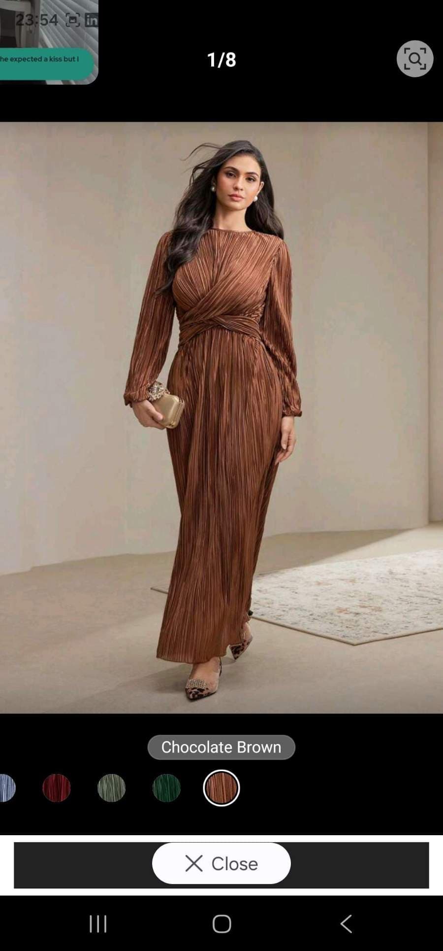 Veilorie Pleated Maxi Dress thumbnail 2