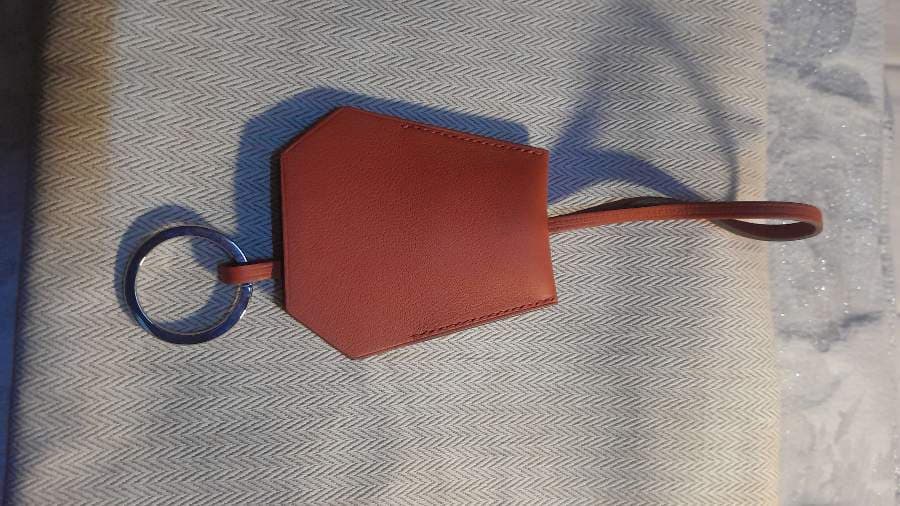 Hermès Orange Leather Key Holder thumbnail 2