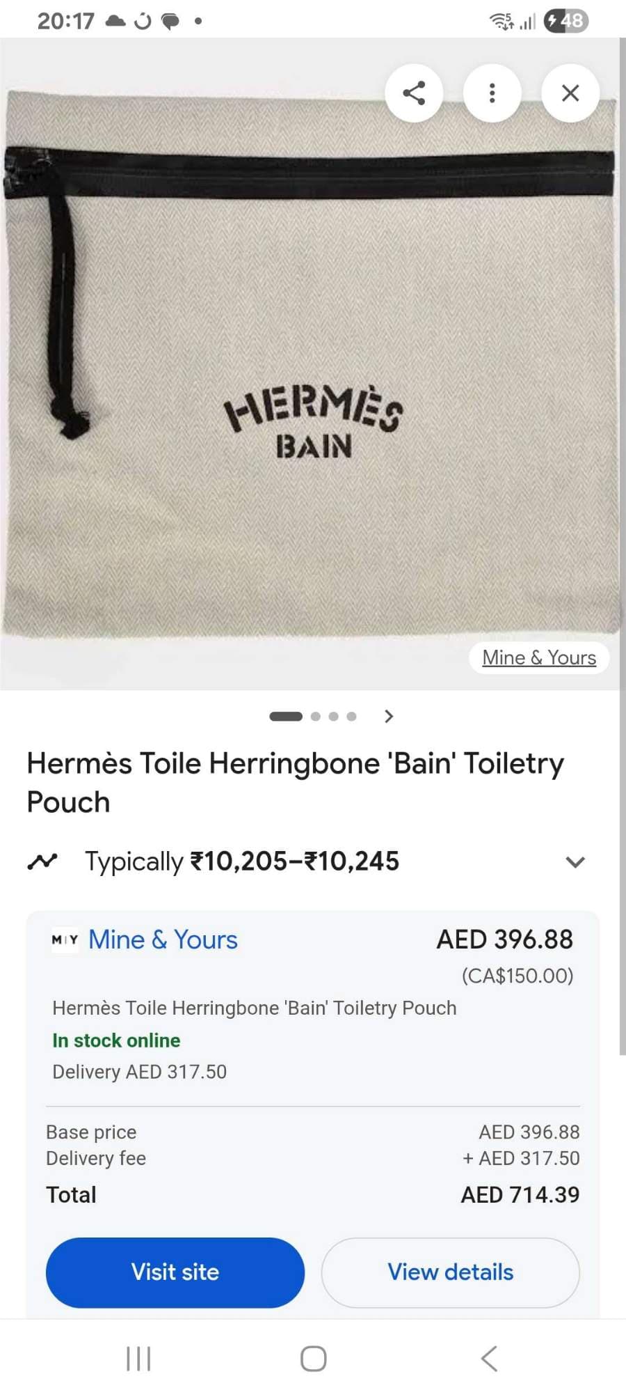 Hermès Bain Pouch thumbnail 4
