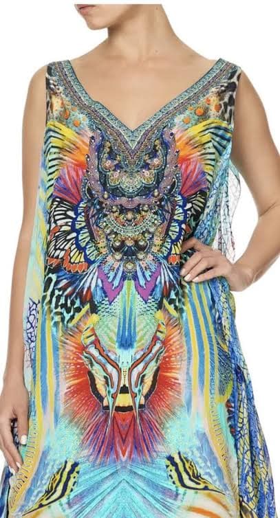 Reef warrior V-neck dress w/ back overlayer size M - image 1