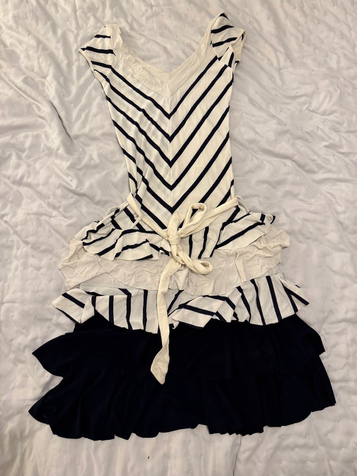 Vintage Rinascimento Teddy Line X-Generation Striped Ruffle Dress - image 1