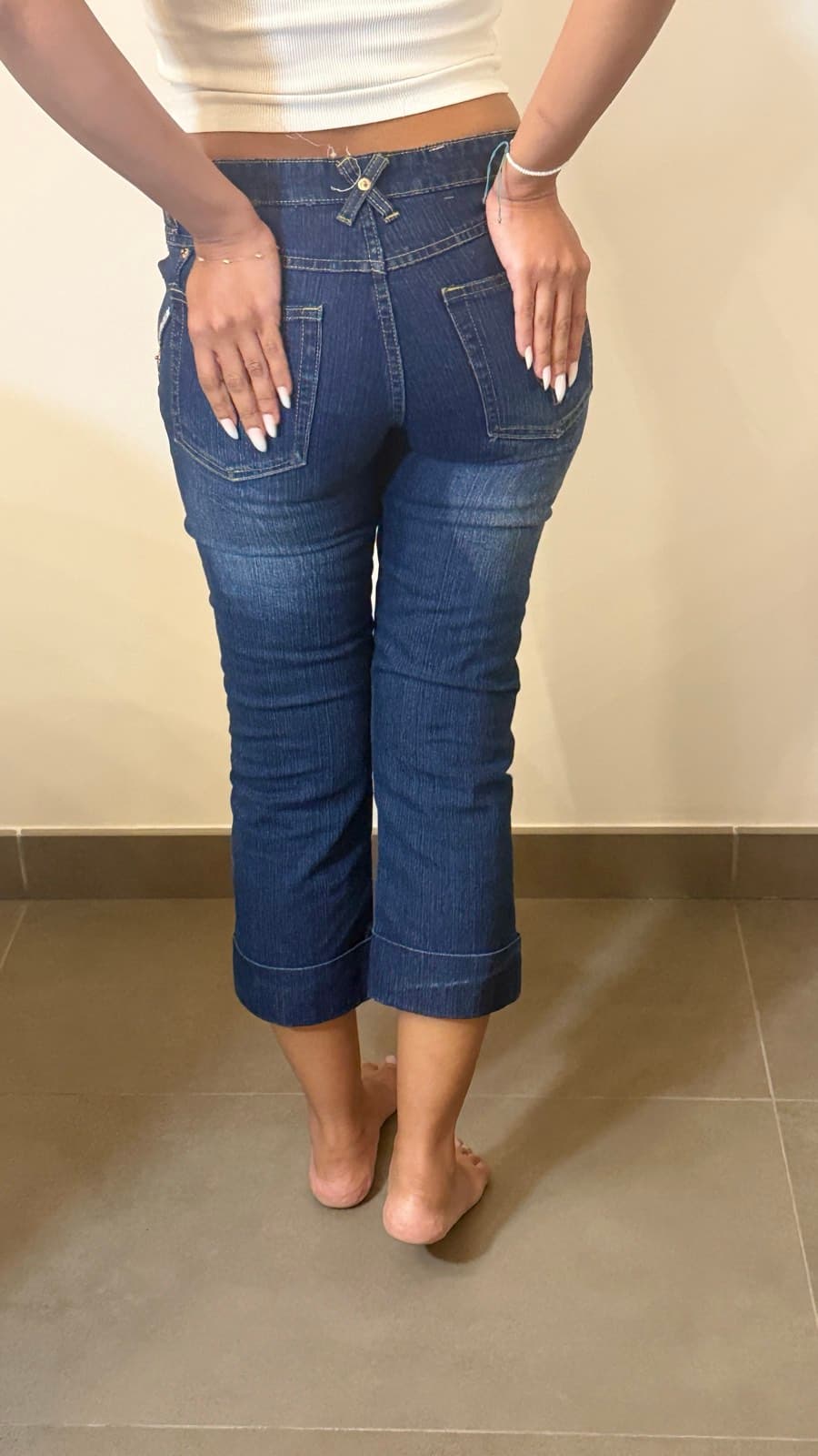 Y2K Baby Phat Dark Wash Cropped Jeans