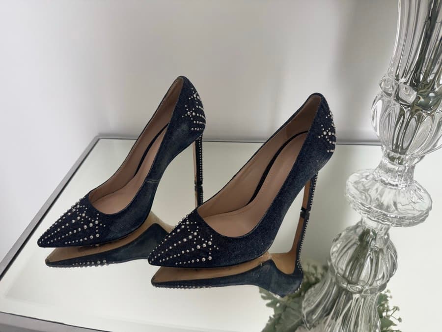 Diesel Denim Studded Pointed Pumps thumbnail 4