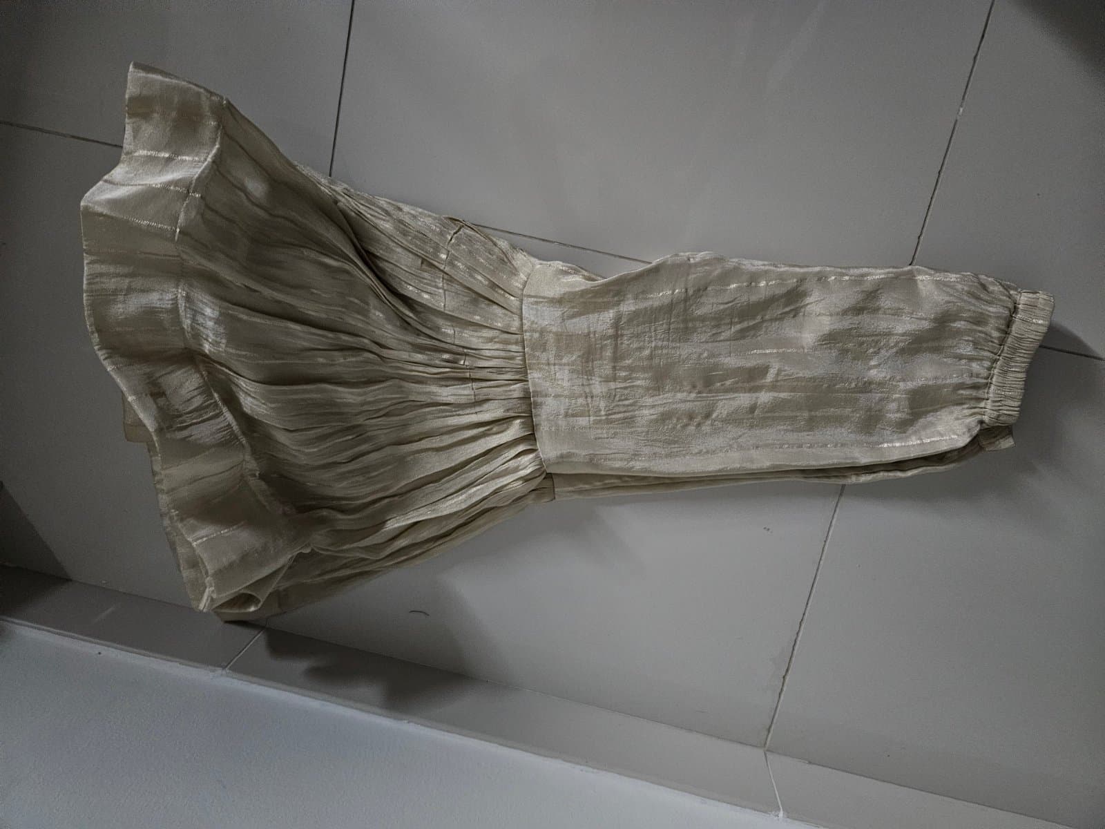 Cream Ruffled Wide-Leg thumbnail 2
