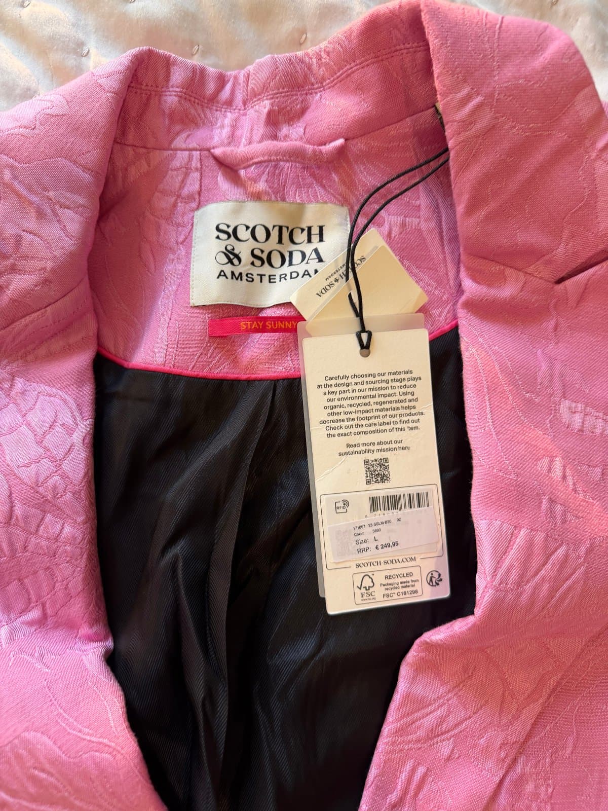 Scotch & Soda Amsterdam pink textured suit thumbnail 7