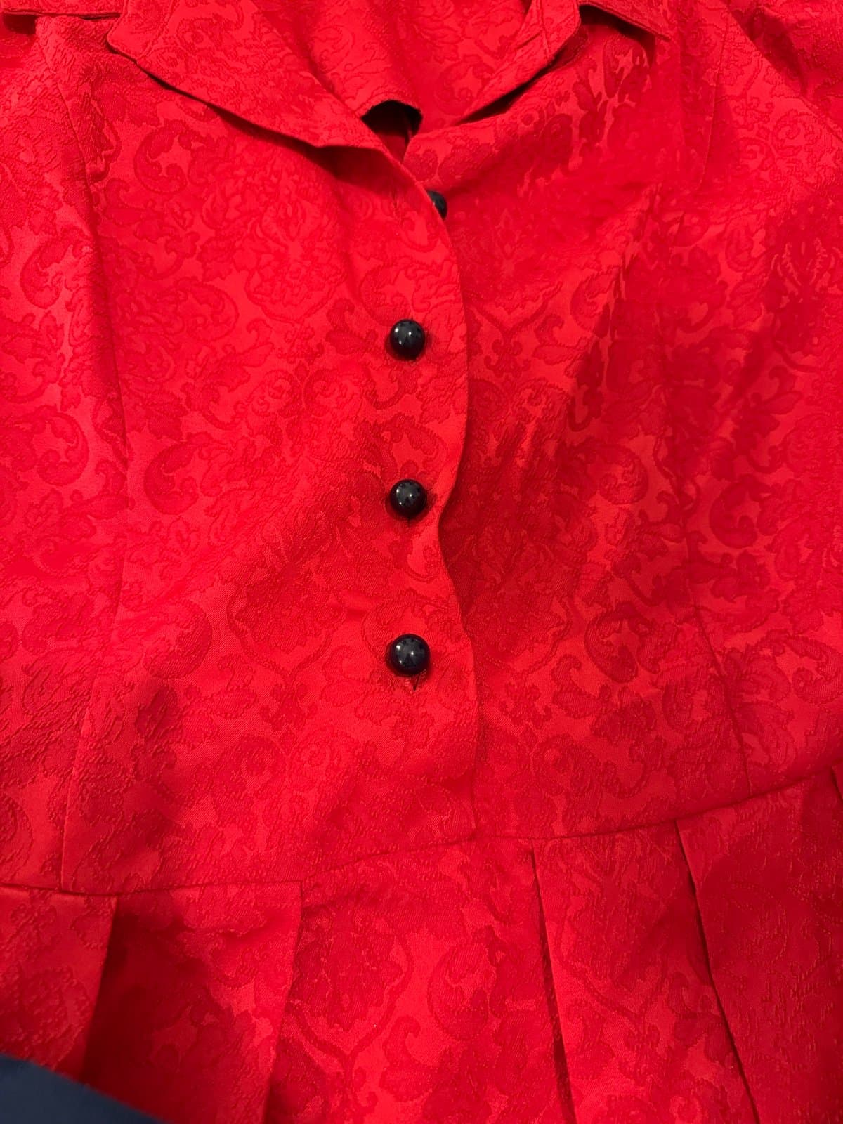 PIENA Red Jacquard Shirt Dress with Contrast Belt ❤️ thumbnail 4
