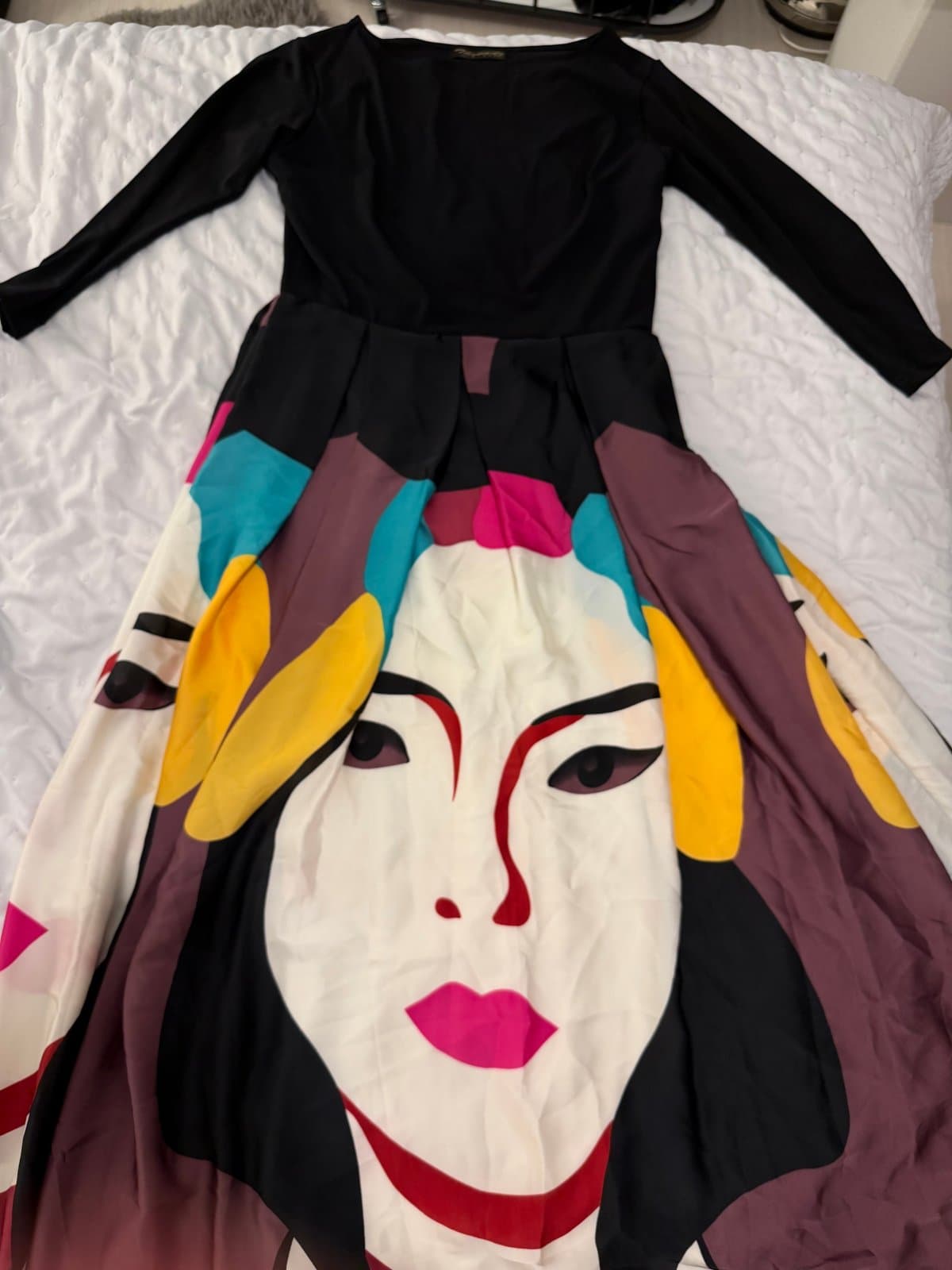 Marccain Black & Multicolour Abstract Print Maxi Dress 🎨🖤 - image 1