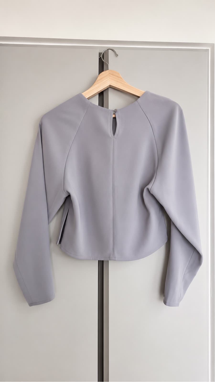 Dalida Grey Draped Blouse thumbnail 2
