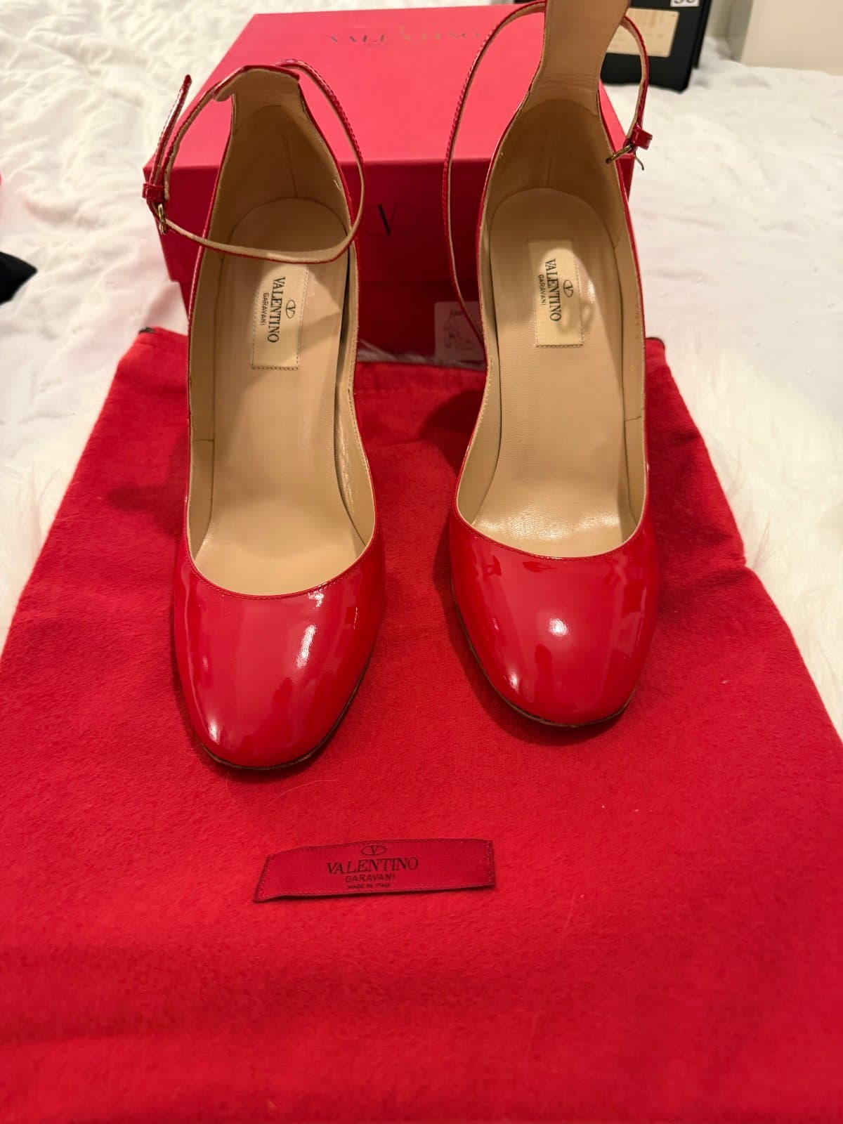 Valentino Garavani Red Patent Leather Heels - Size 38.5 ❤️ - image 1