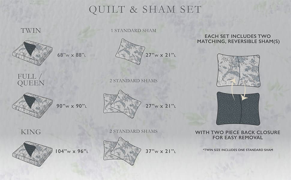 Laura Ashley Home - Amberley Collection Floral Quilt Set., Cotton, Queen size thumbnail 7