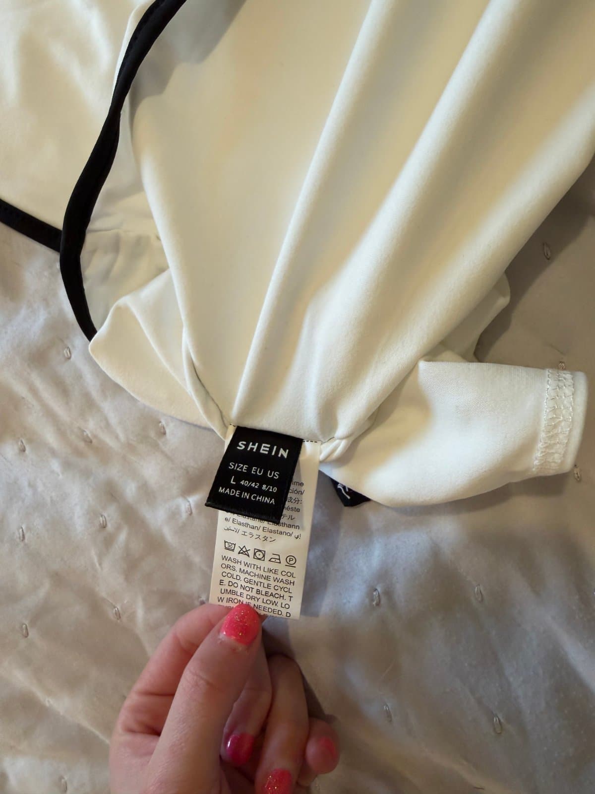 SHEIN White & Black Contrast Trim Maxi Dress – Size L (UK 12–14) thumbnail 4