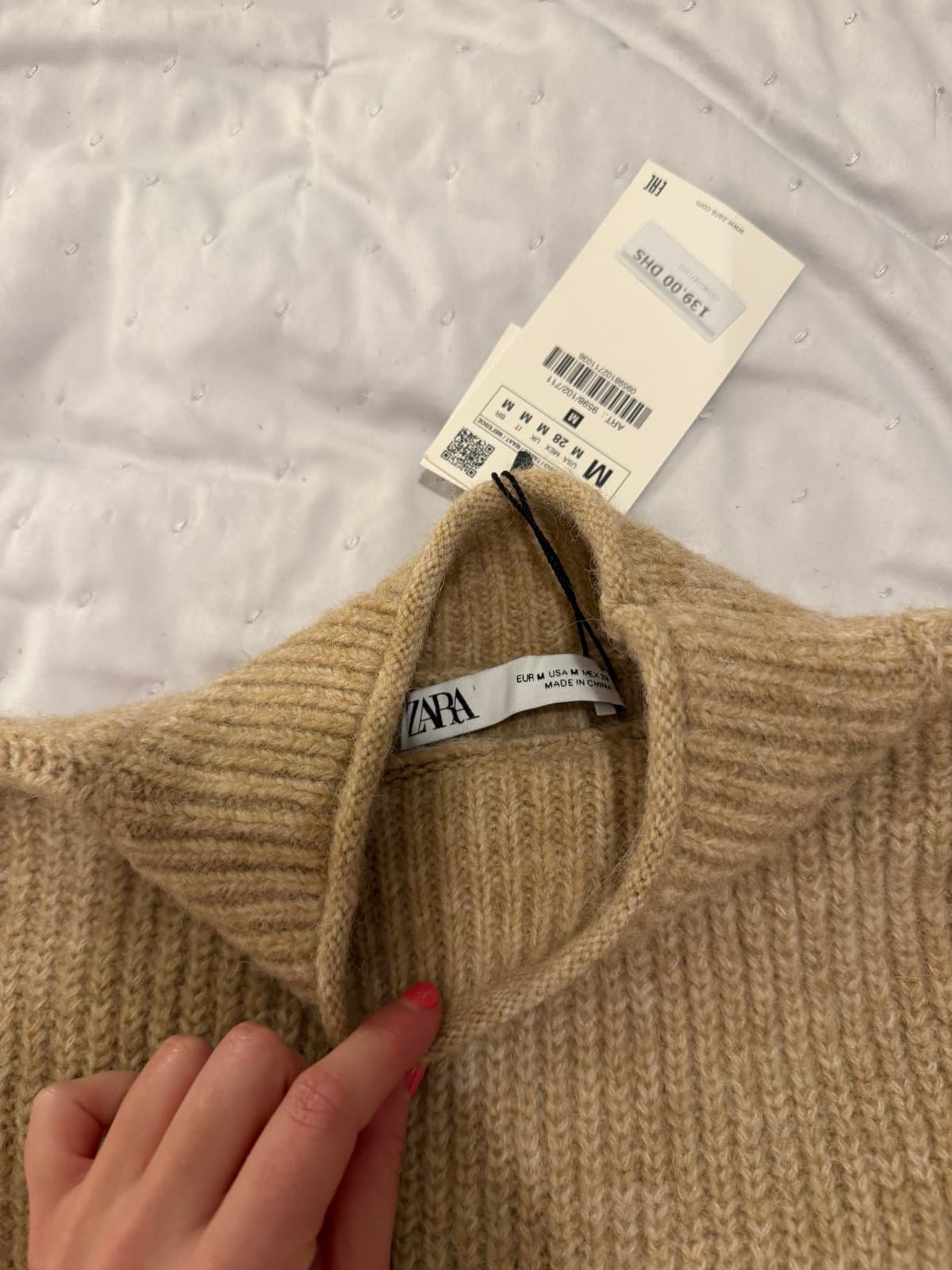 Zara Camel Knit Cape / Poncho – Brand New With Tags 🤎 thumbnail 2