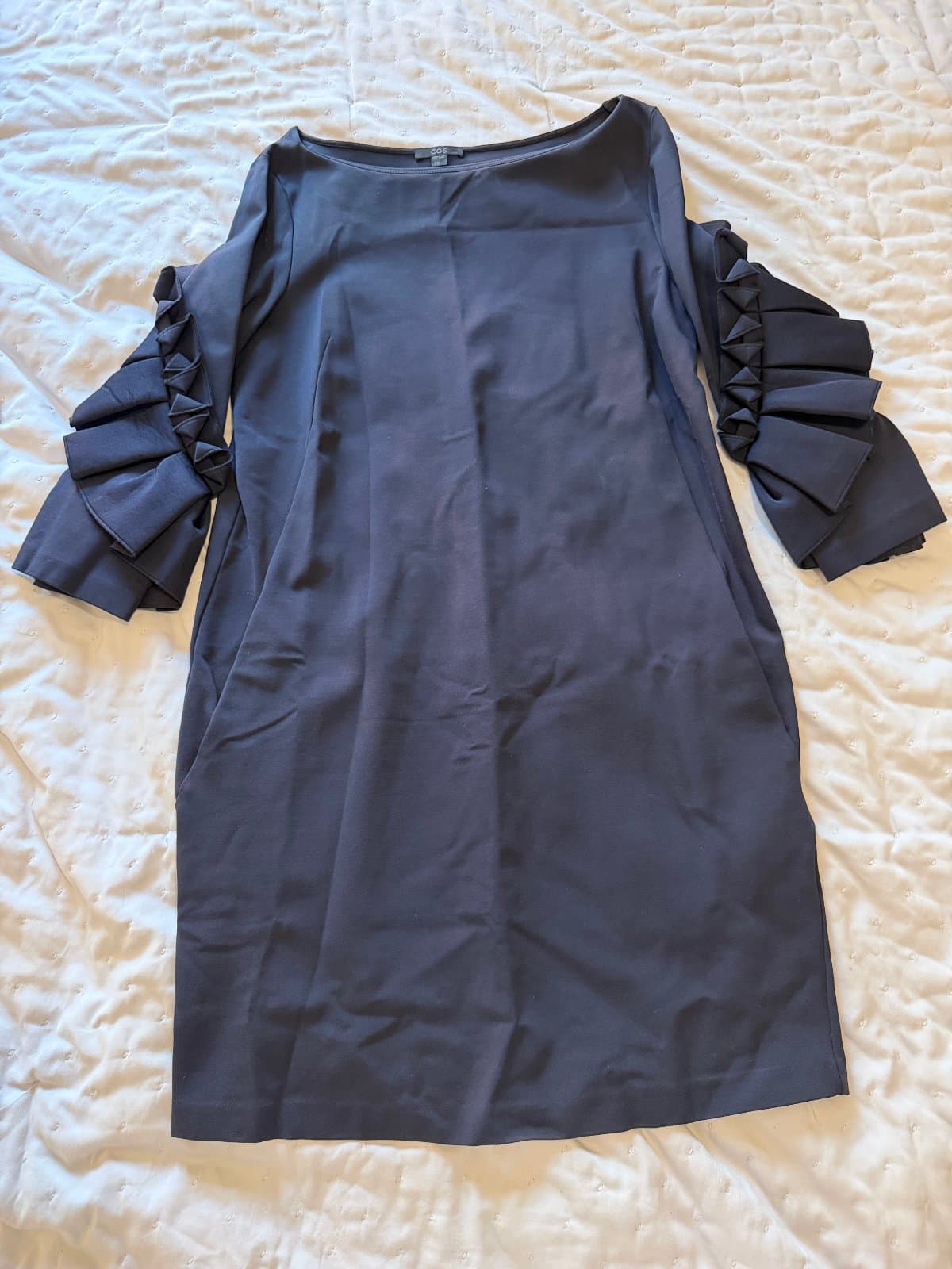 COS navy blue shift dress, size S. thumbnail 3