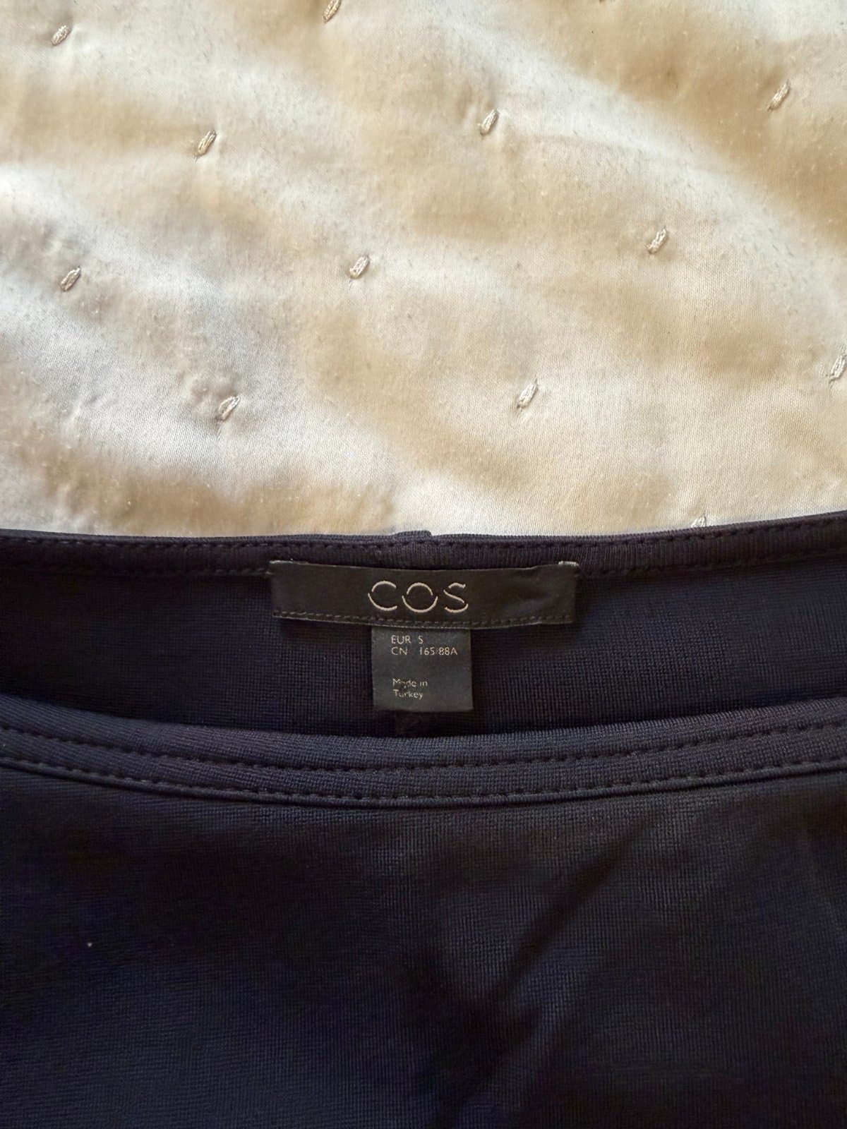 COS navy blue shift dress, size S. thumbnail 2