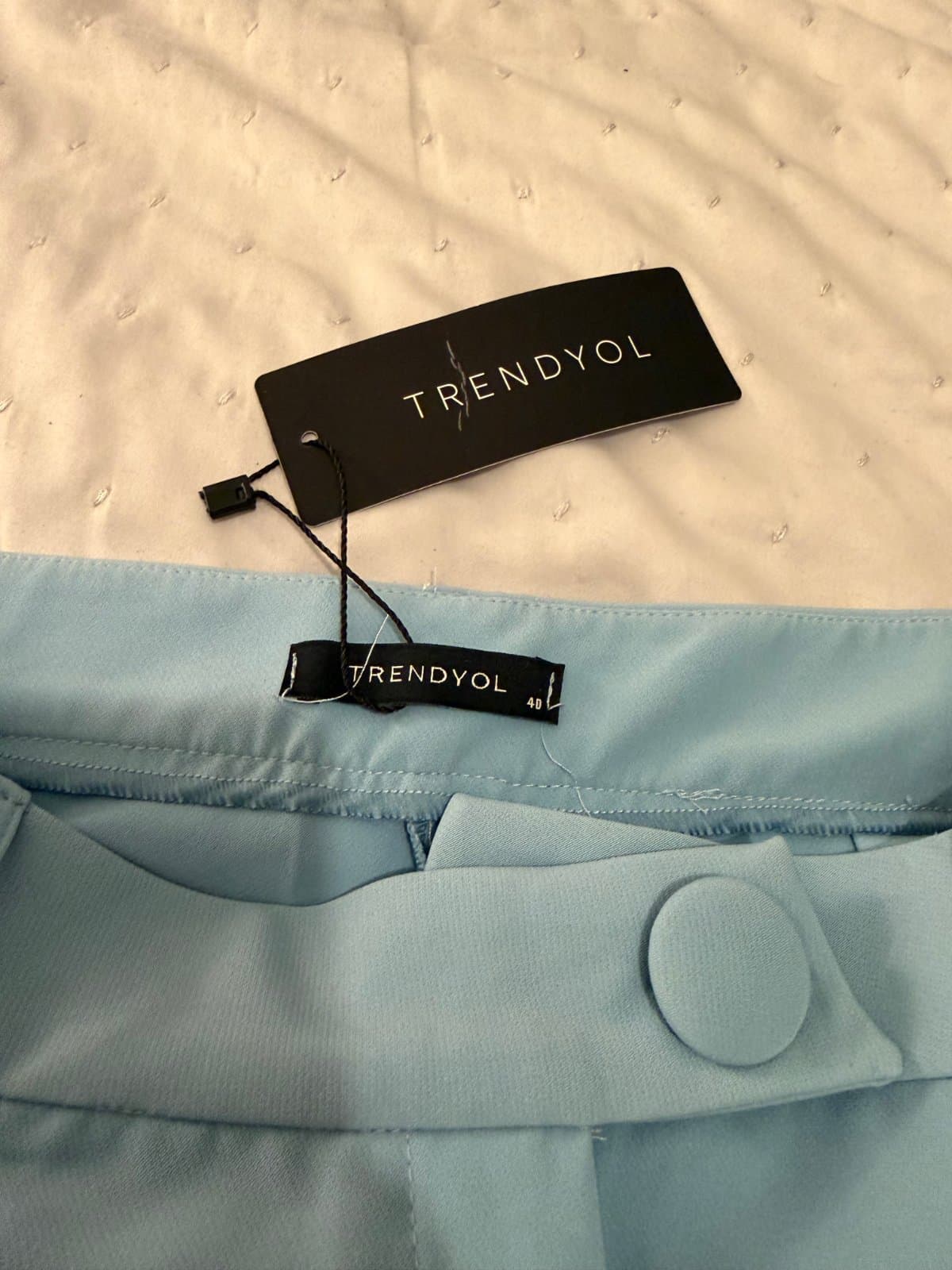 Trendyol Baby Blue Wide-Leg Tailored Trousers – Size 40 🩵 thumbnail 2