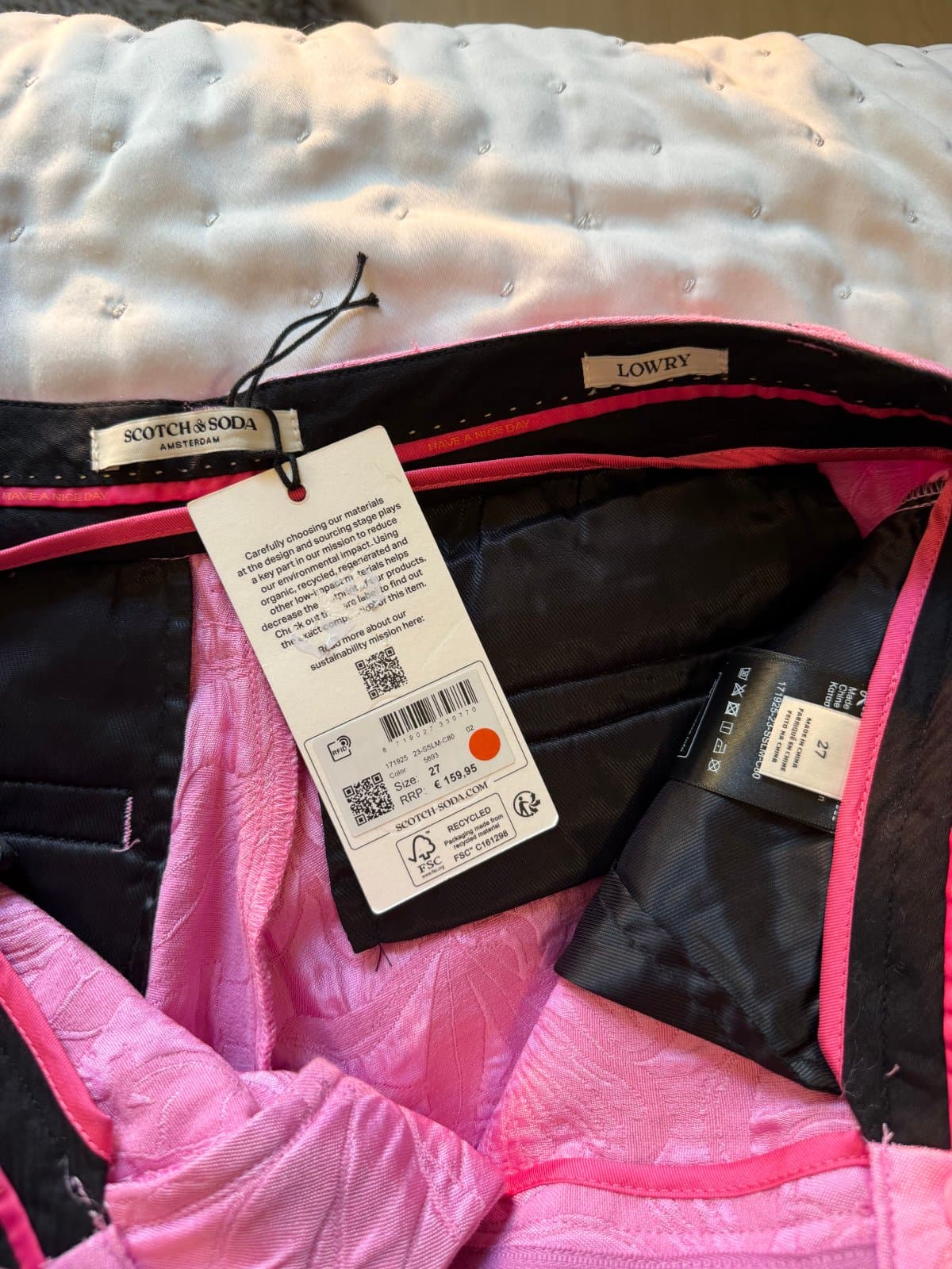 Scotch & Soda Amsterdam pink textured suit thumbnail 6