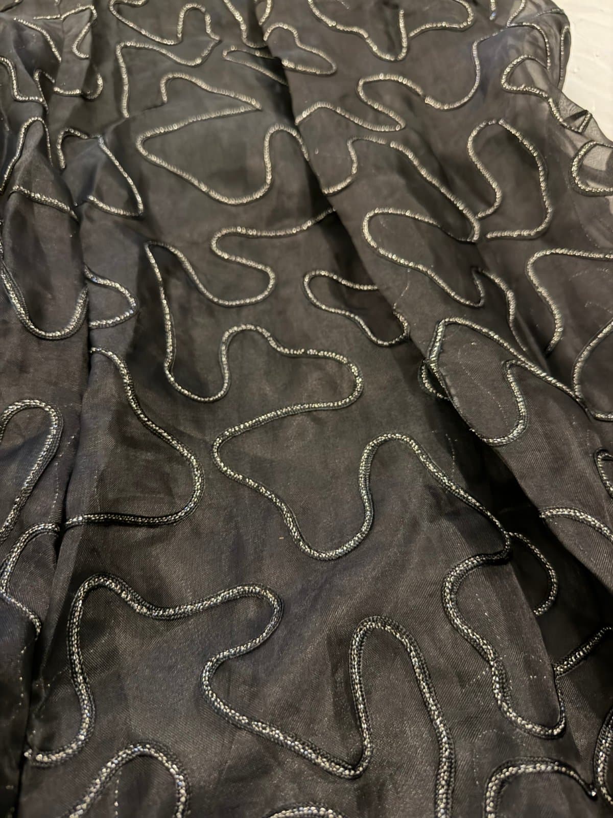 Baruni Black Embellished Sheer Maxi Evening Dress ✨🖤 thumbnail 5