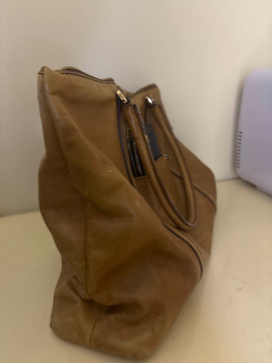 Tan Leather Tote Bag thumbnail 2