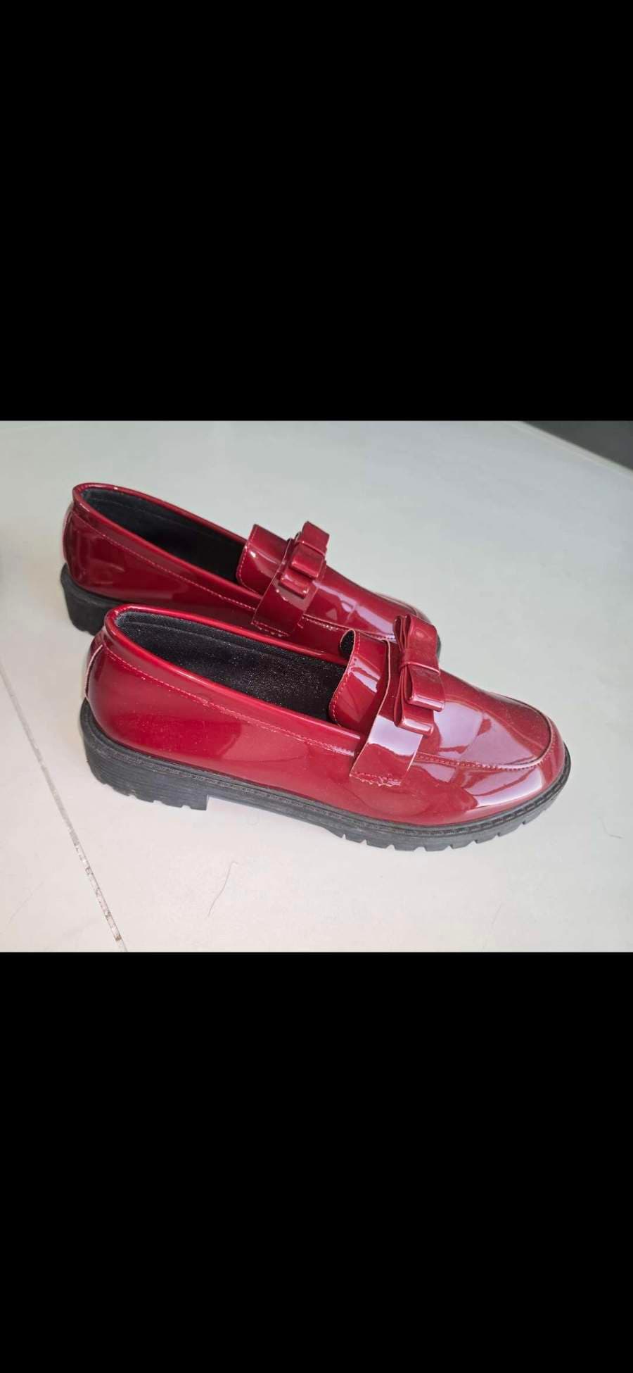 Red Patent Bow Loafers thumbnail 2