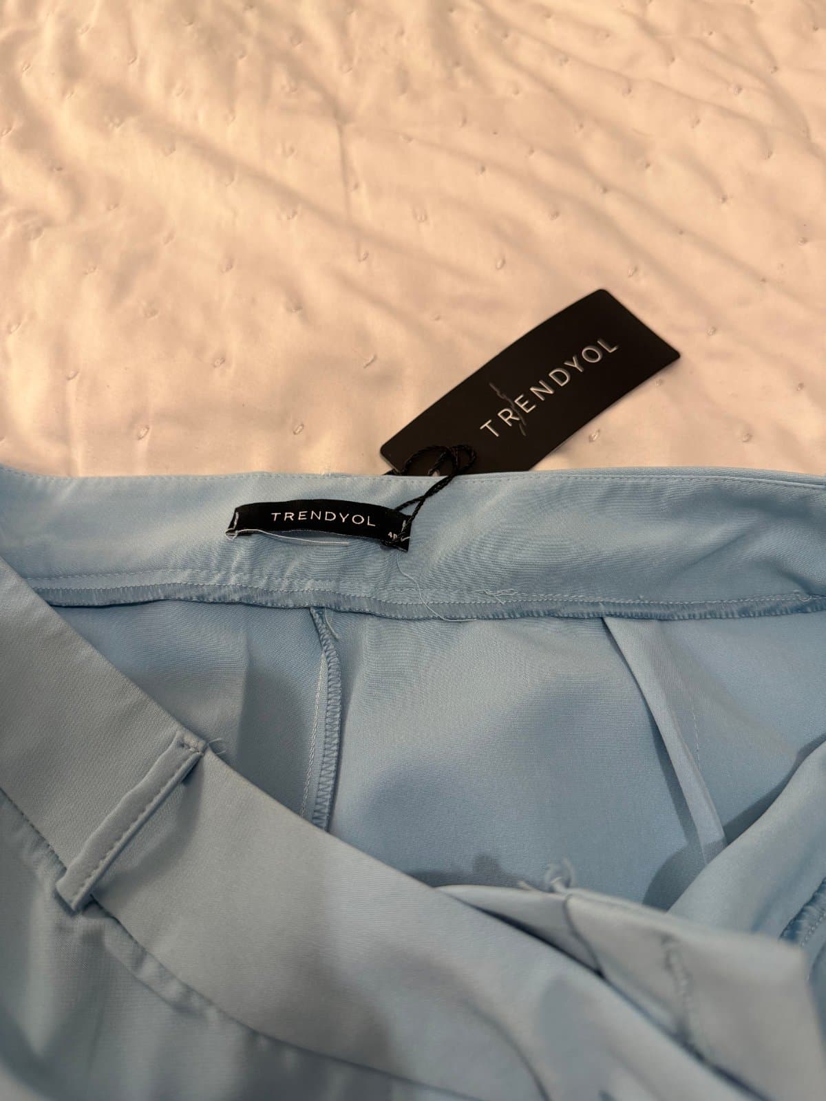 Trendyol Baby Blue Wide-Leg Tailored Trousers – Size 40 🩵 thumbnail 3
