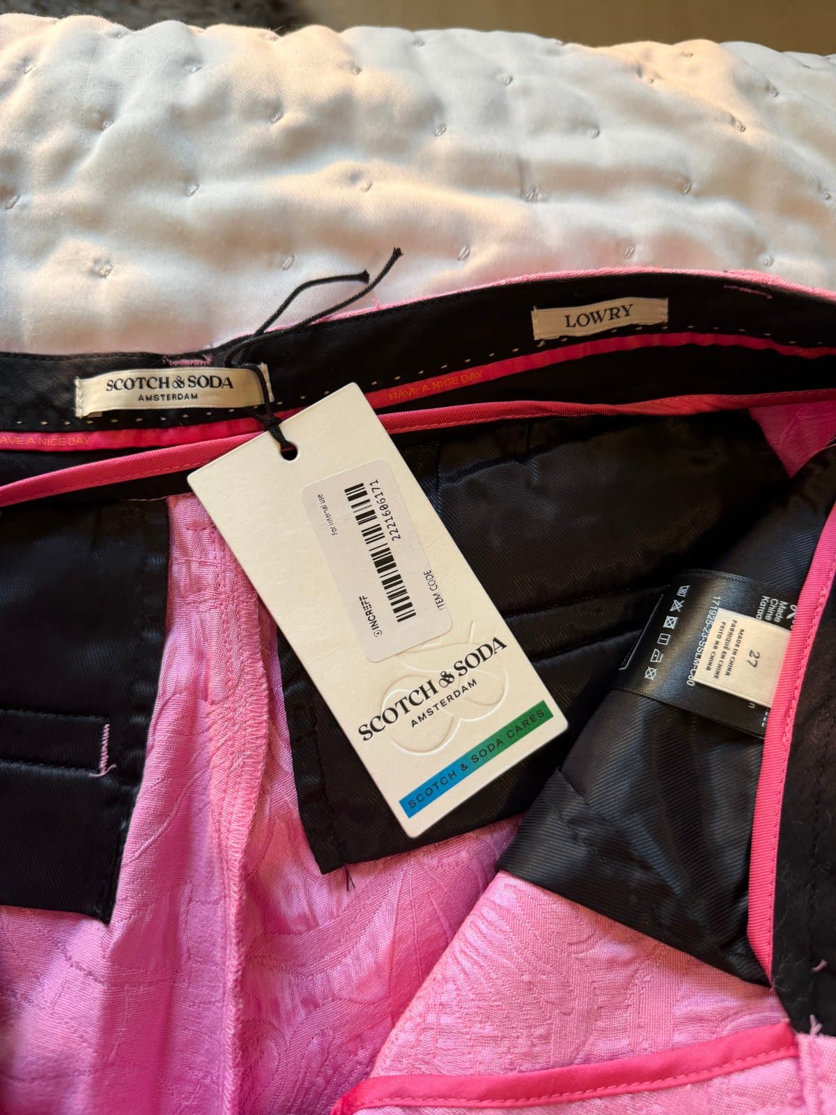 Scotch & Soda Amsterdam pink textured suit thumbnail 4