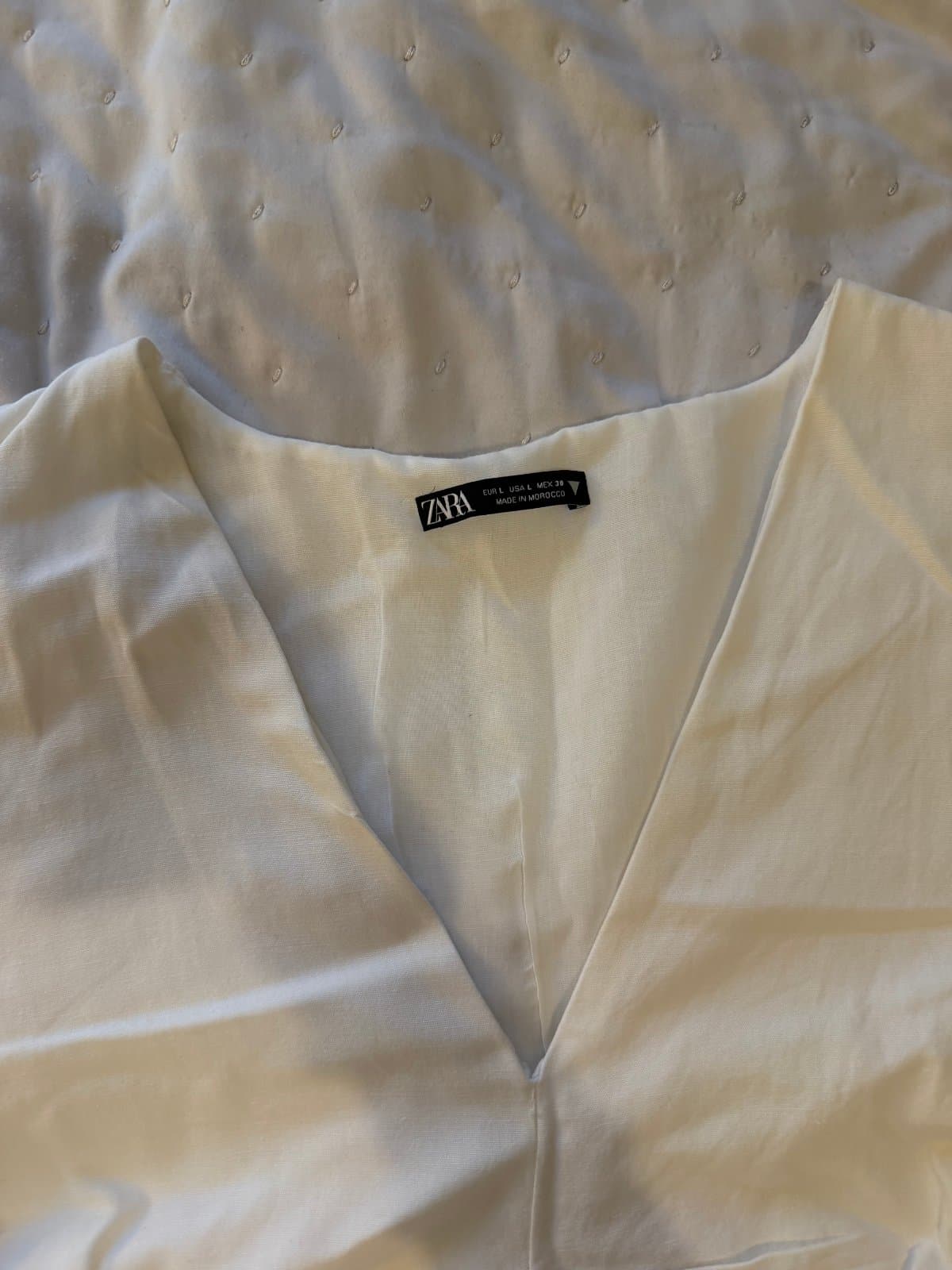 Zara White Ruched Puff Sleeve Maxi Dress 🤍 thumbnail 3