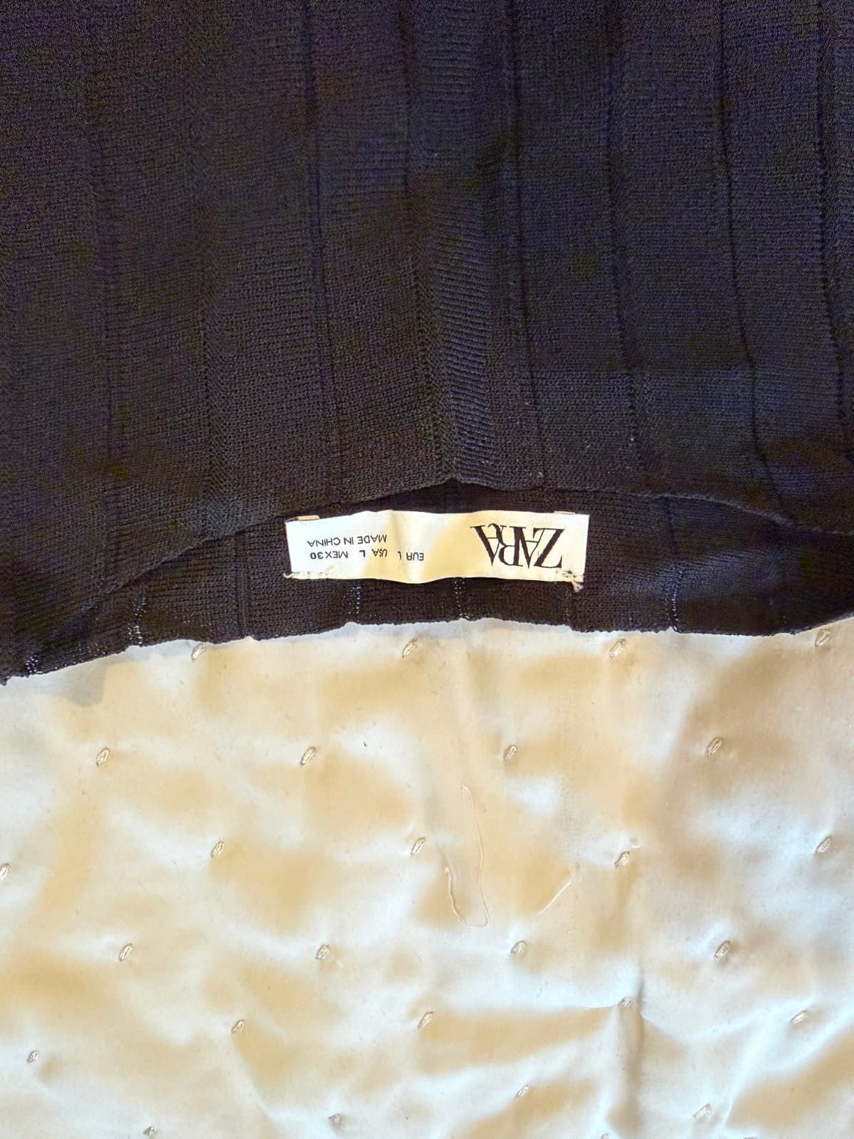 ZARA Black Ribbed Maxi Dress | Long Sleeve | Size L | Elegant Stretch Fit thumbnail 3