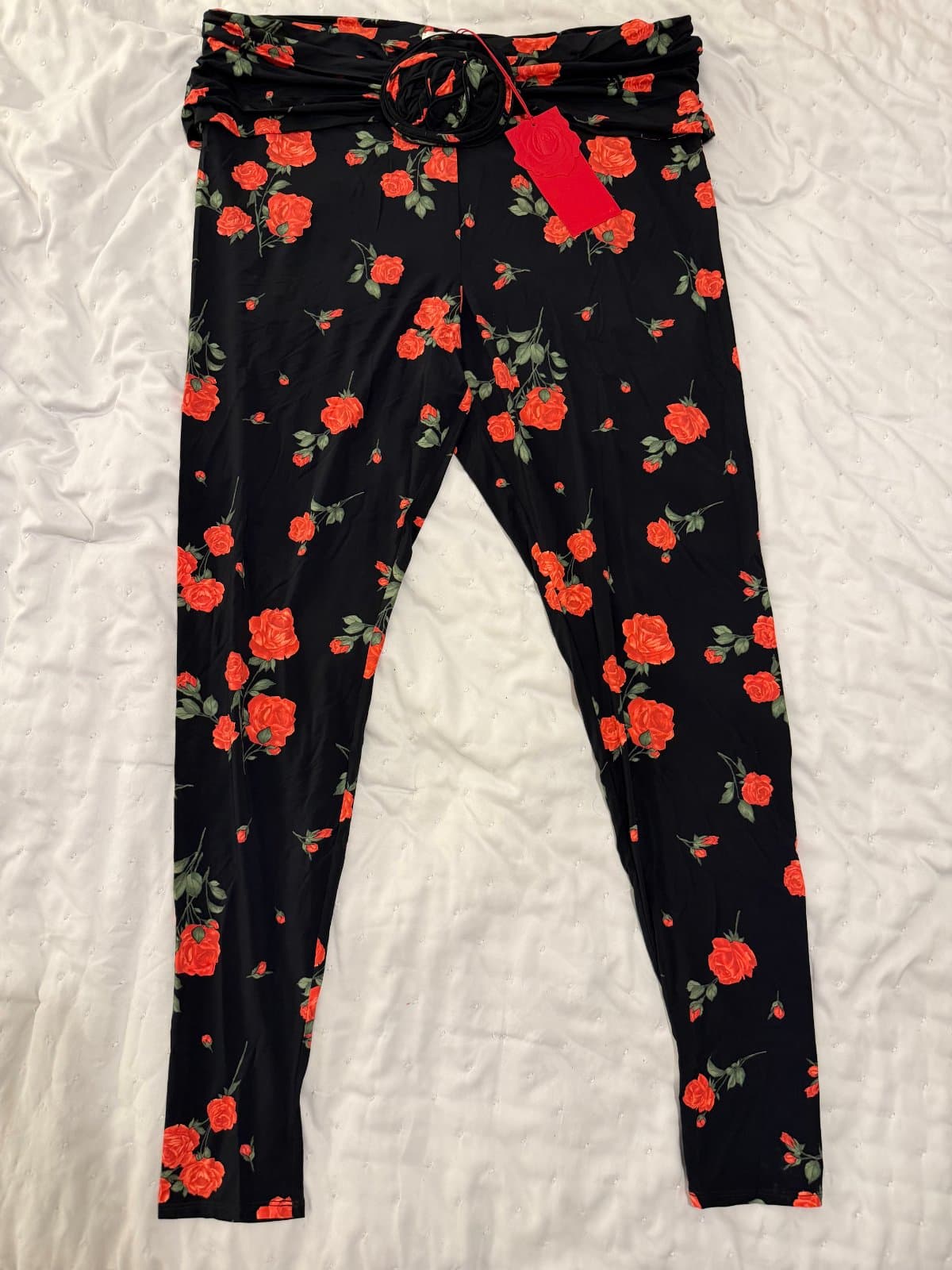 H&M x Magda Butrym Limited Edition Rose Appliqué Trousers 🌹🖤 thumbnail 3