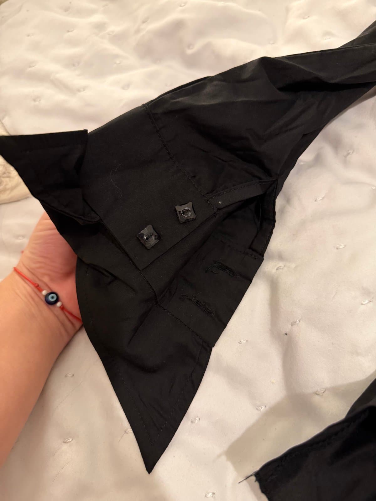 Quiz Black Statement Ruffle Zip Detail Longline dress thumbnail 5