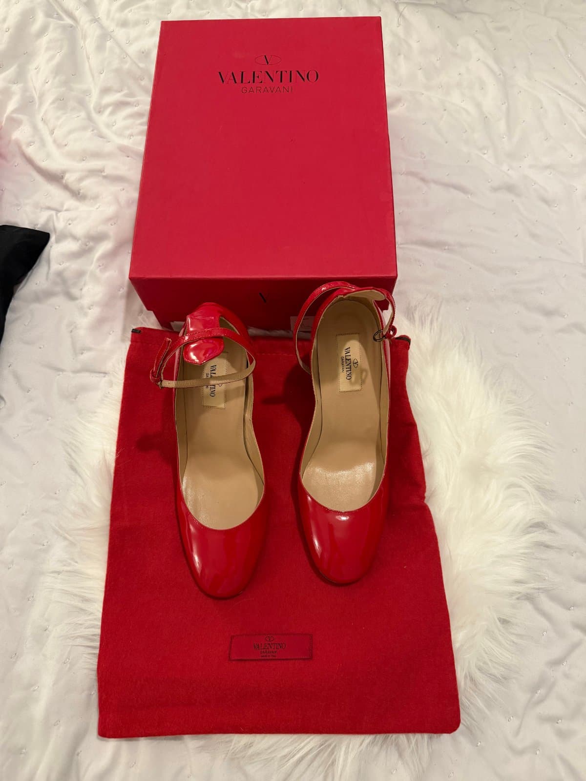 Valentino Garavani Red Patent Leather Heels - Size 38.5 ❤️ thumbnail 5
