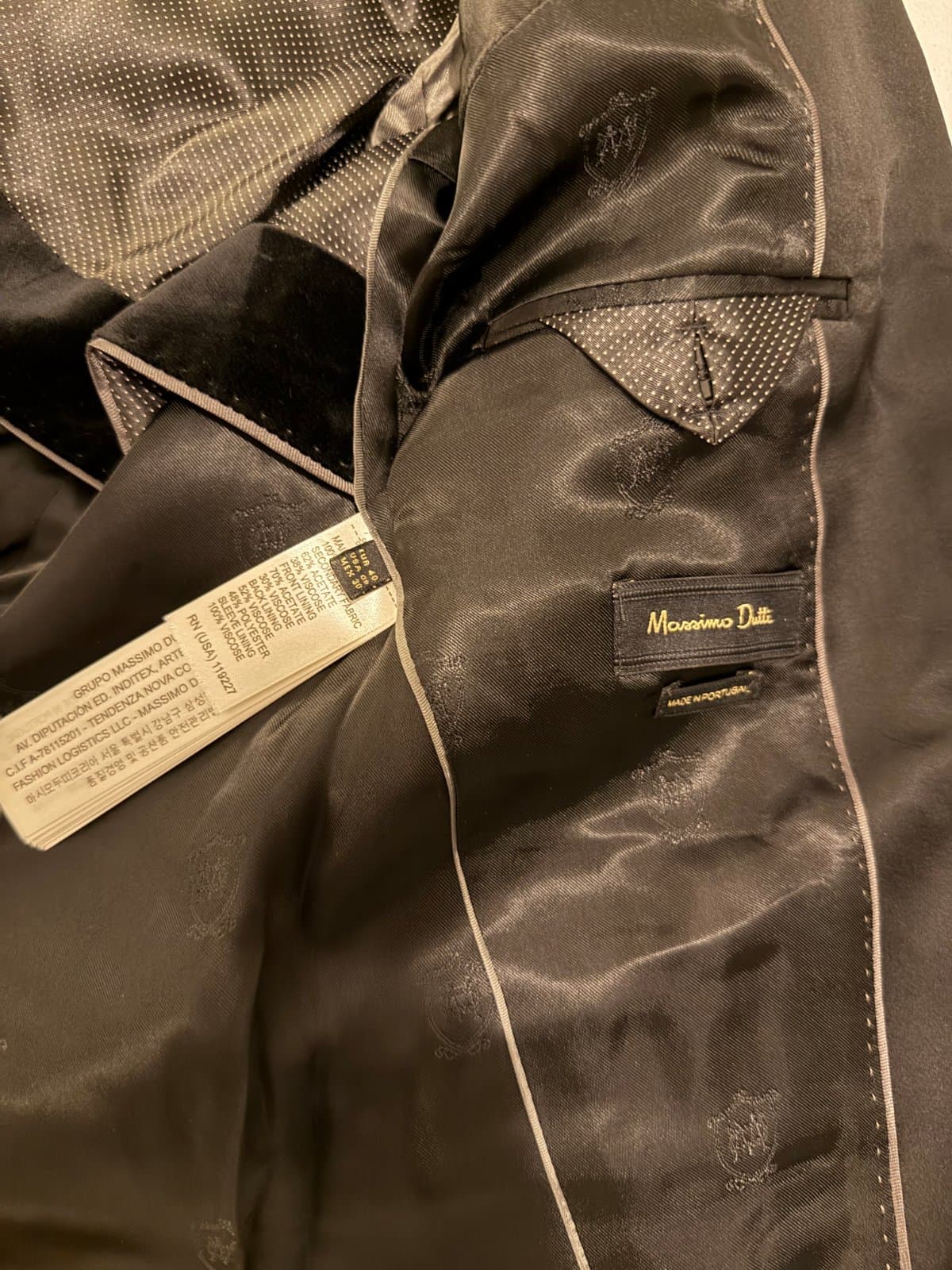 Massimo Dutti Black Velvet Tuxedo Blazer 🖤 thumbnail 5
