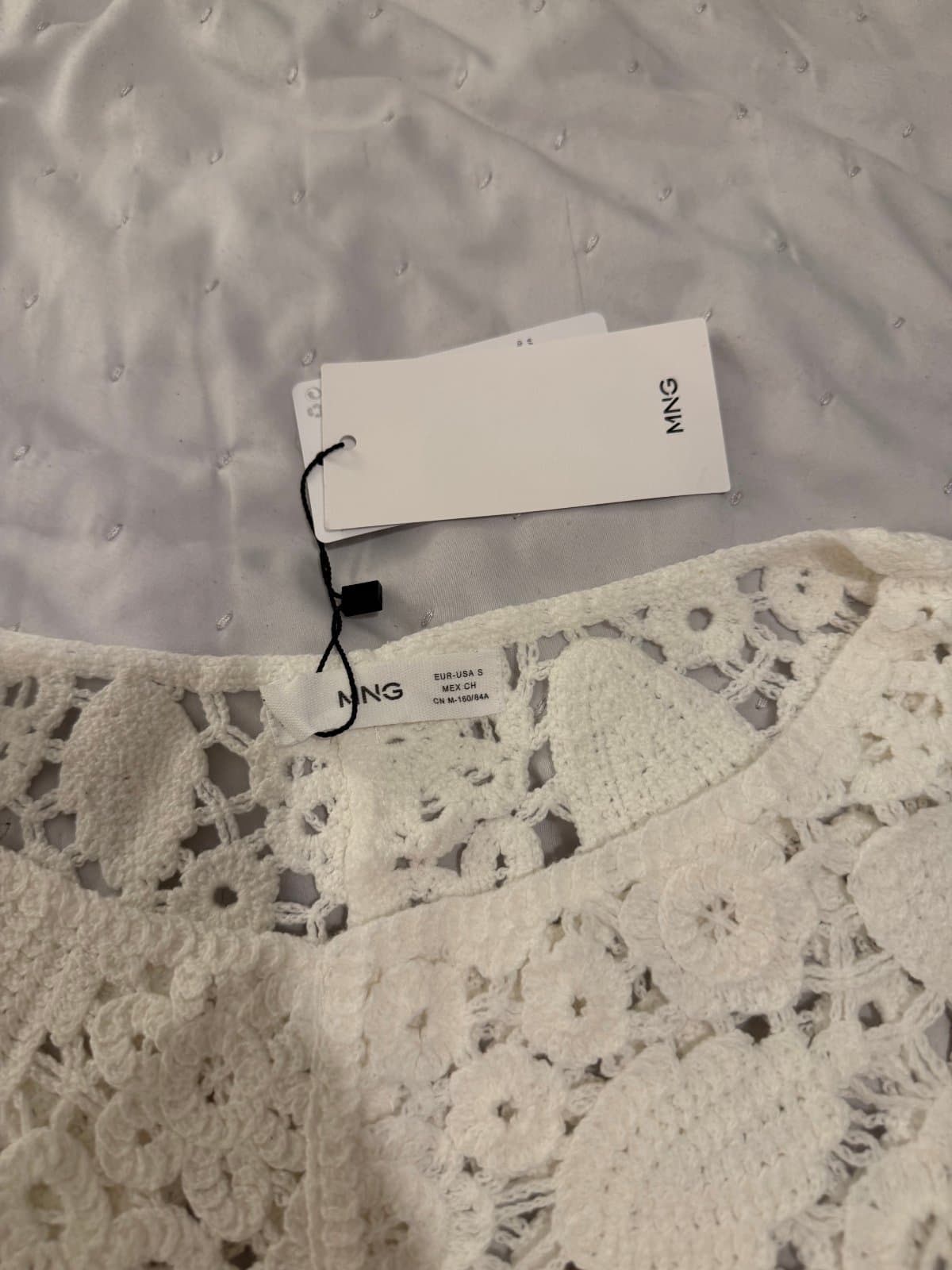 Mango Cream Crochet Lace long-sleeve – Size S 🤍 thumbnail 3