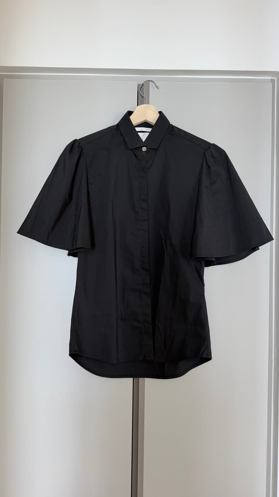 Black Puffed Sleeve Blouse