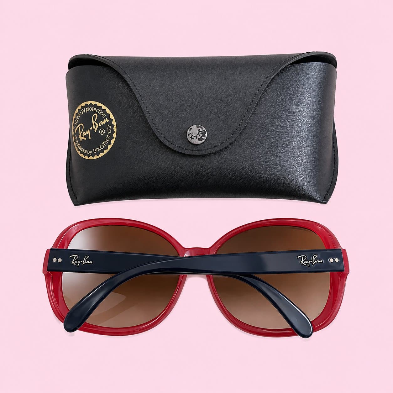 Ray-Ban Jackie Ohh III Sunglasses – Red / Navy thumbnail 2