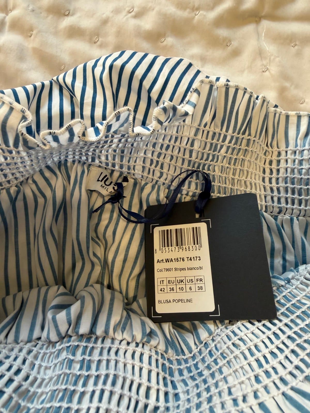 Liu Jo Milano - Off-shoulder / bardot striped blouse thumbnail 2