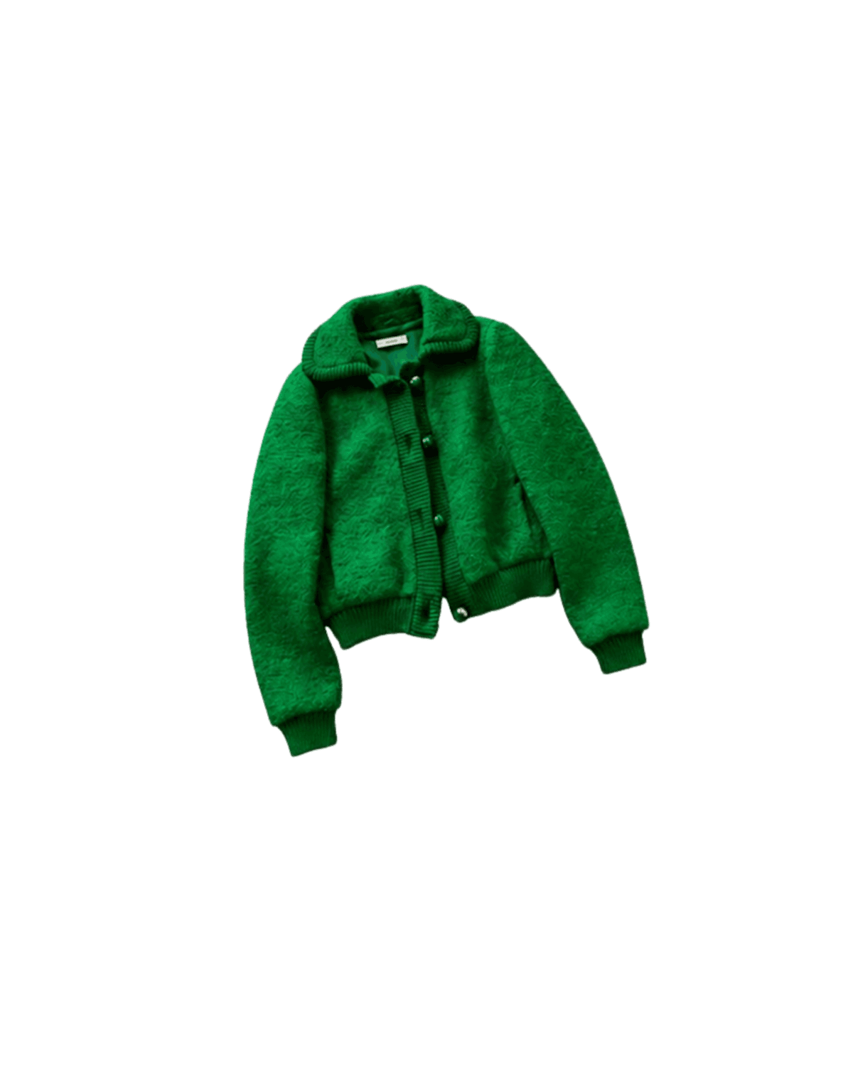 Green knit jacket