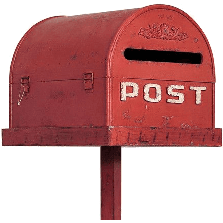Red post box