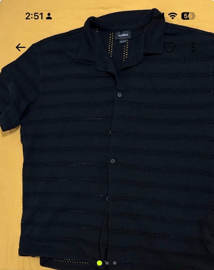 Pull&Bear Black Knit Shirt