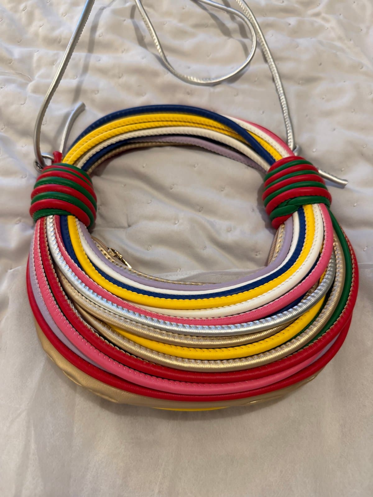 Multicolour Rainbow Statement Shoulder Bag - image 1