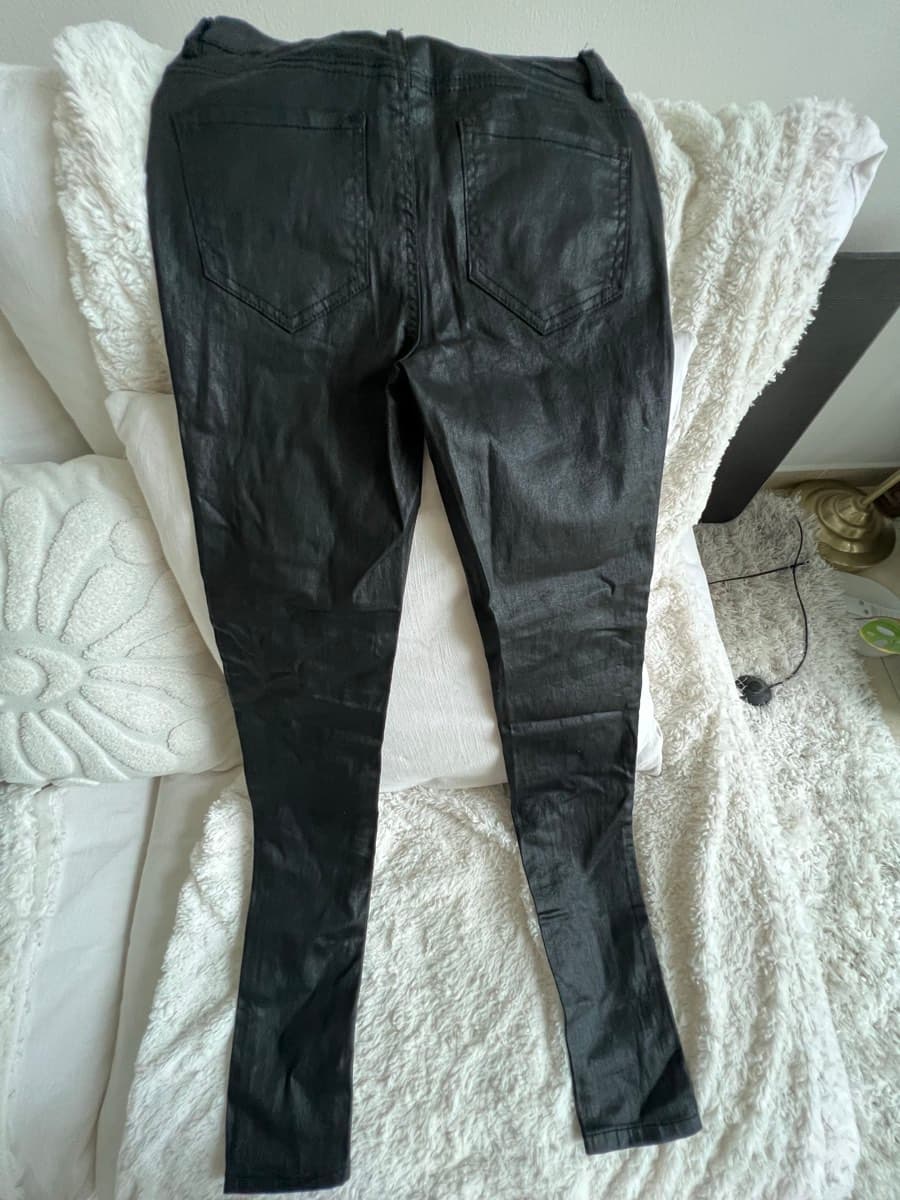 Black Coated Skinny Jeans