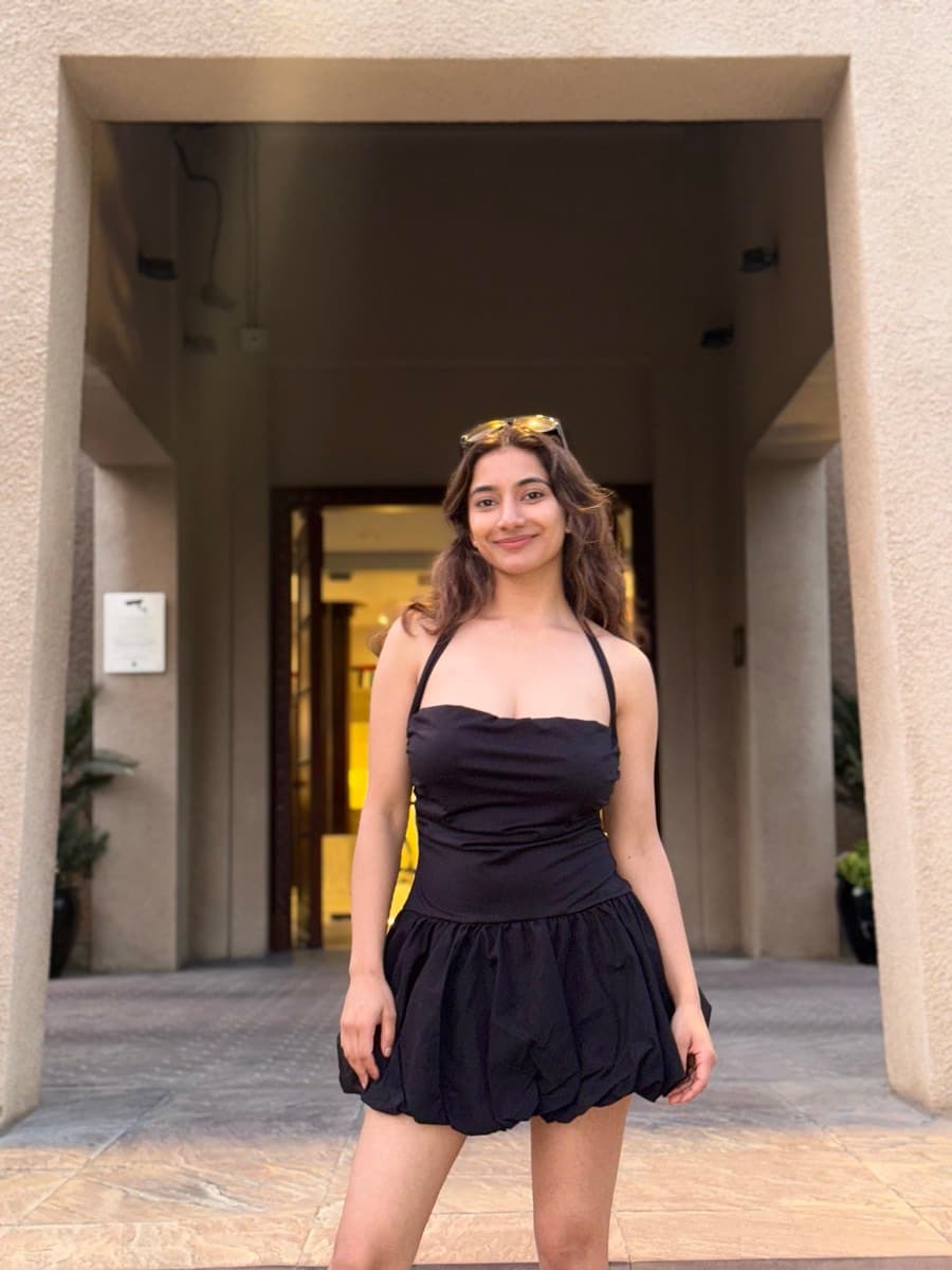 Black Halter Neck Bubble Dress