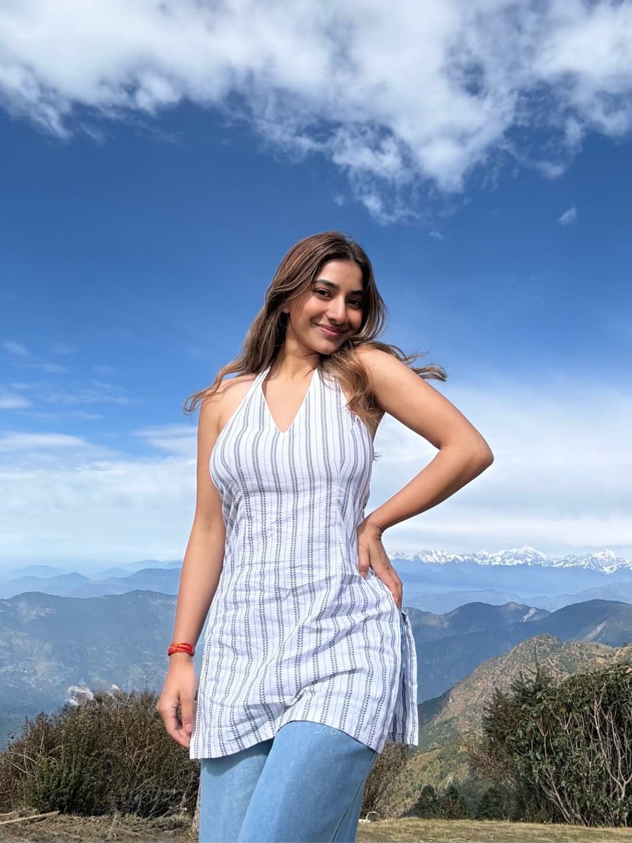 Striped Halter Neck Tunic