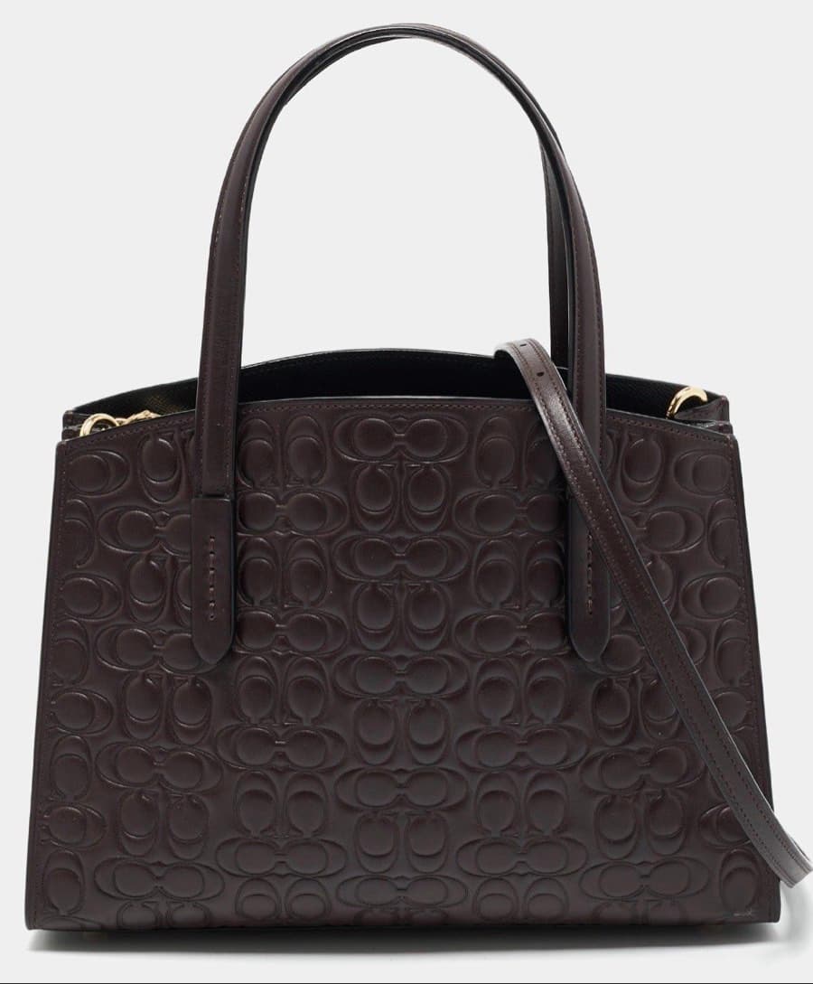 Coach Burgundy Signature Leader Charlie Carryall 28
