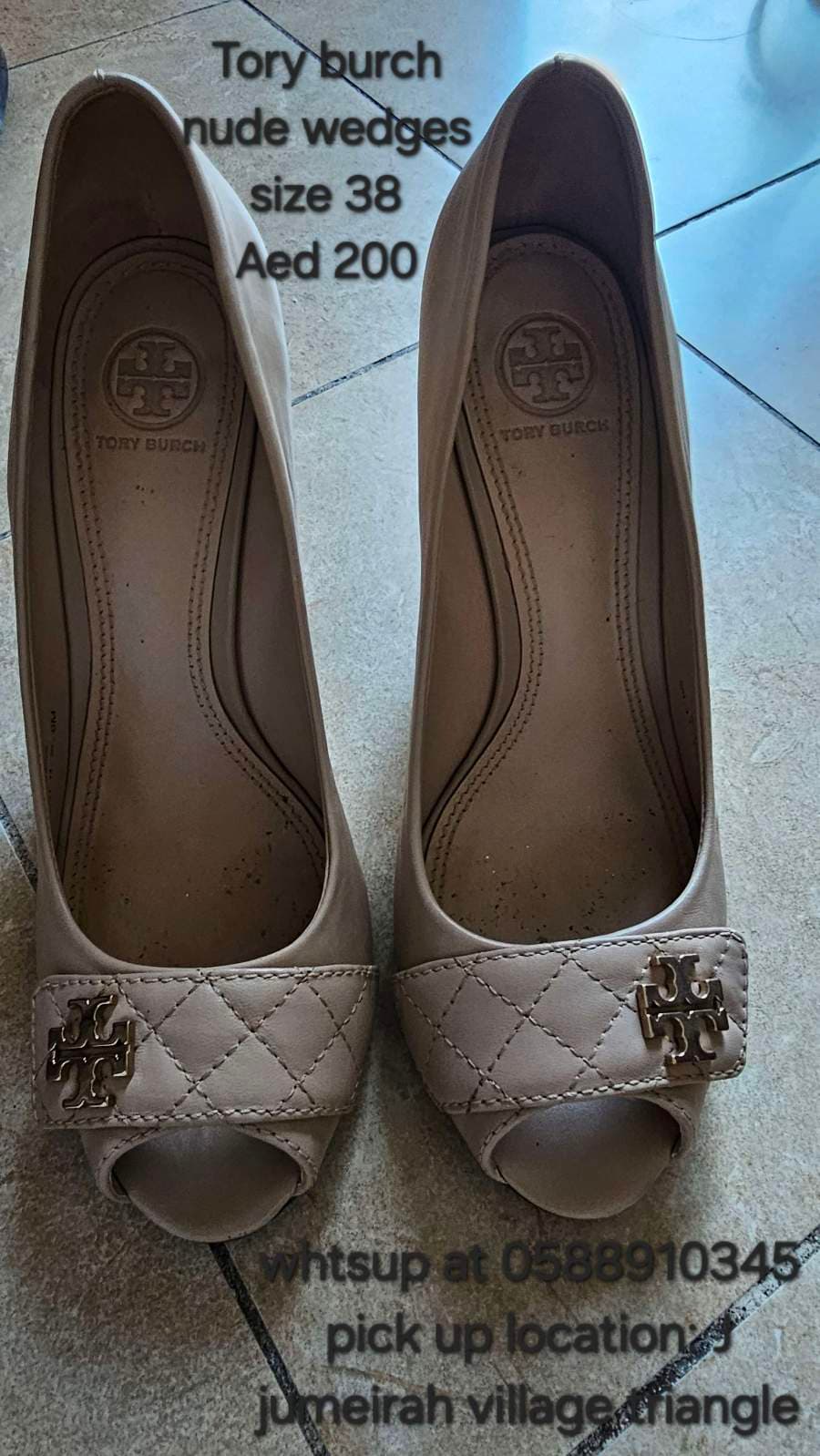 Tory Burch Nude Wedges