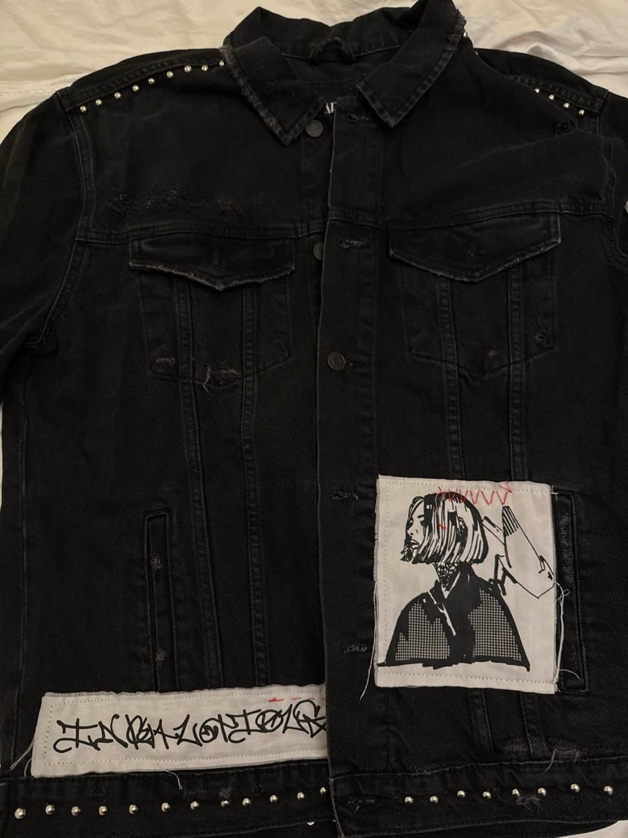 Black Studded Denim Jacket