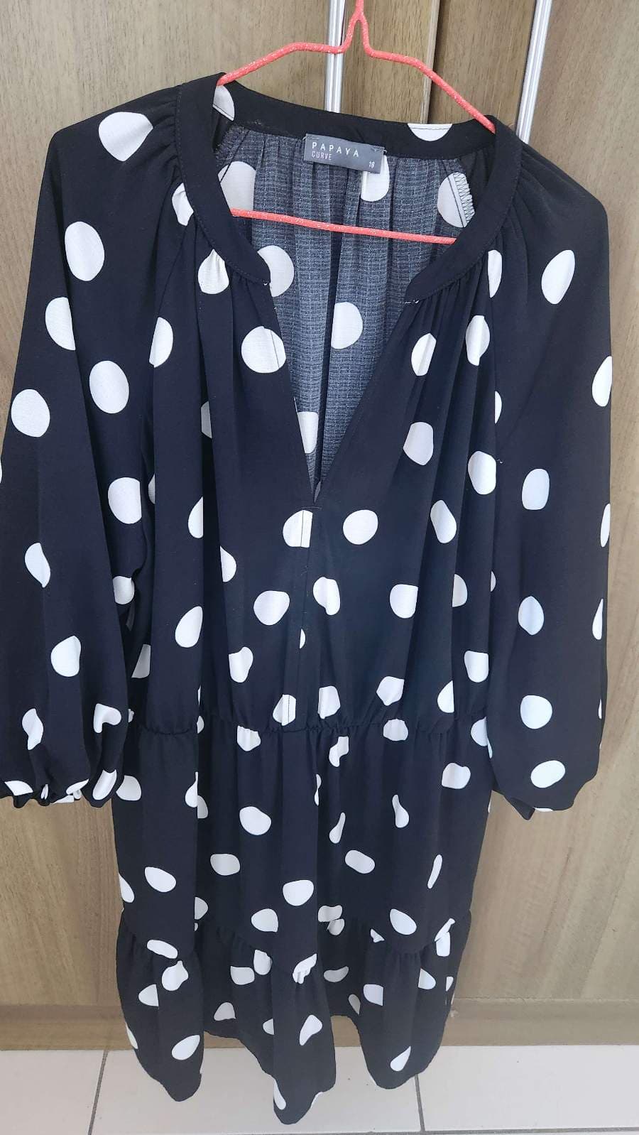 Papaya Curve Polka Dot Dress - image 1