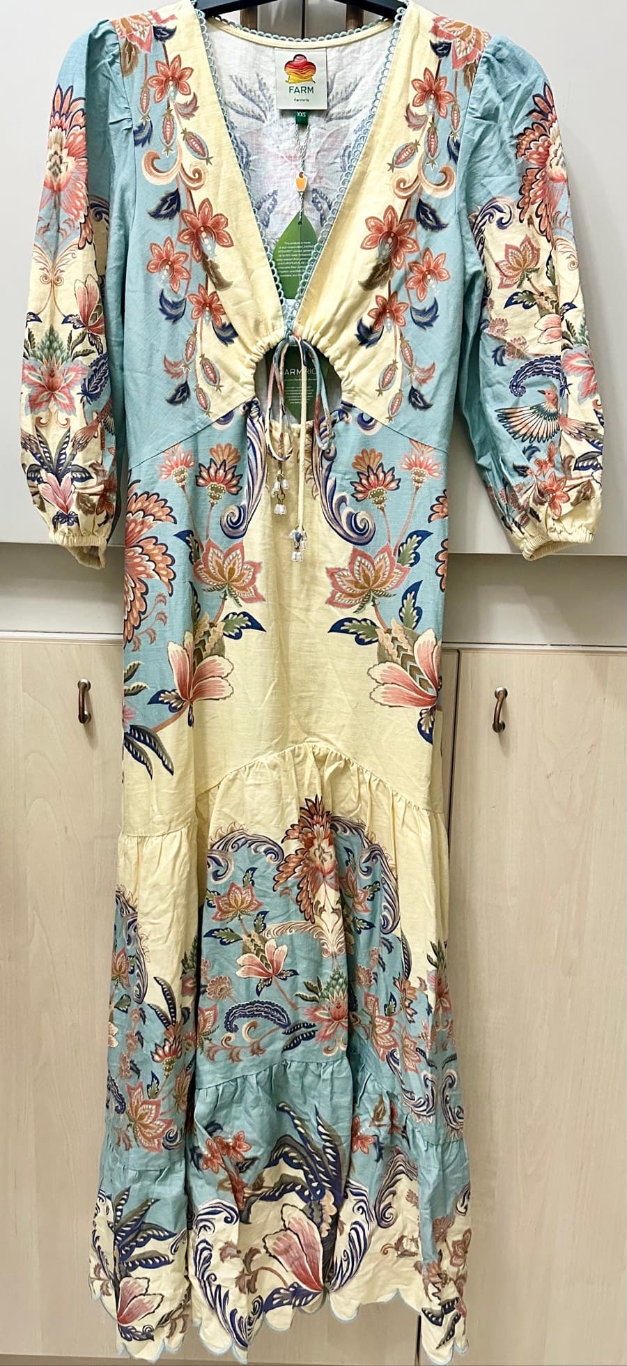 FARM Rio Boho Beauty Butter Maxi Dress - image 1