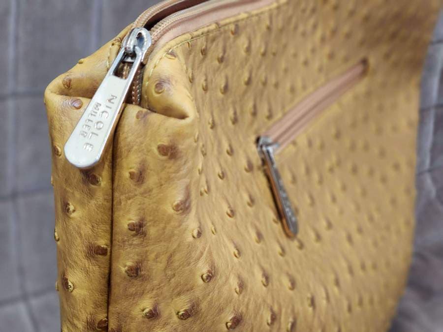 Nicole Miller Ostrich-Bag with Pouch - image 1