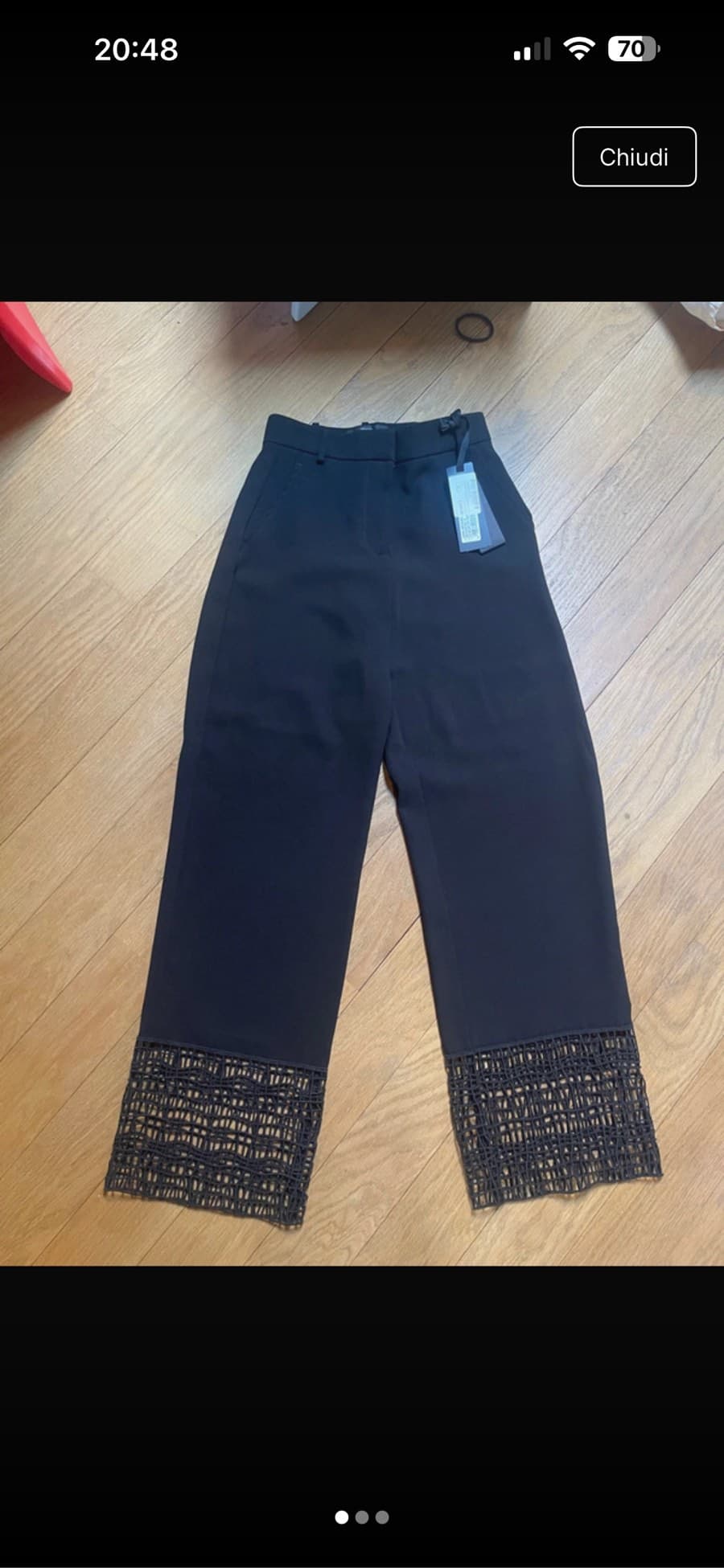 Black Cropped Trousers - image 1