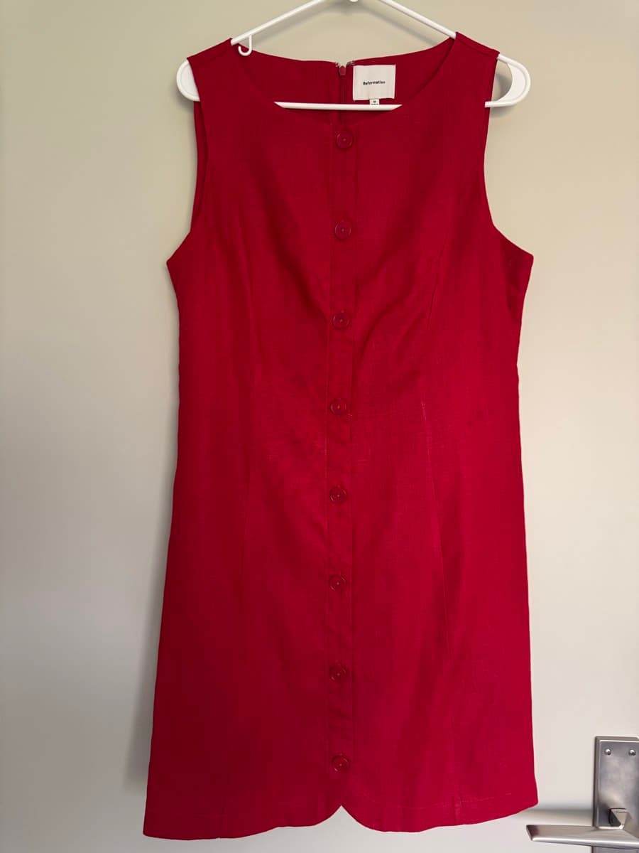 Reformation Red Mini Dress M - image 1